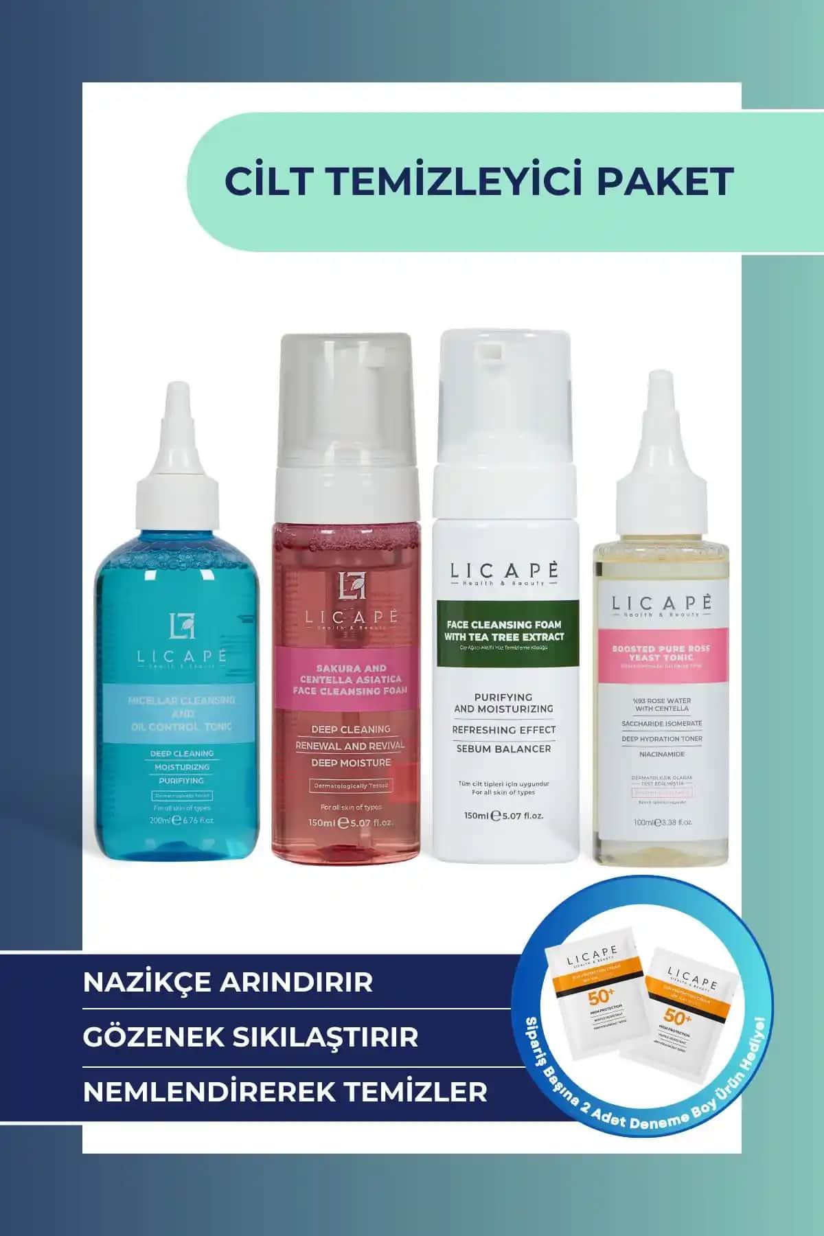 Licape Cilt Temizleyici Paket: Derinlemesine Temizlik ve Cilt Yenileme Çözümü