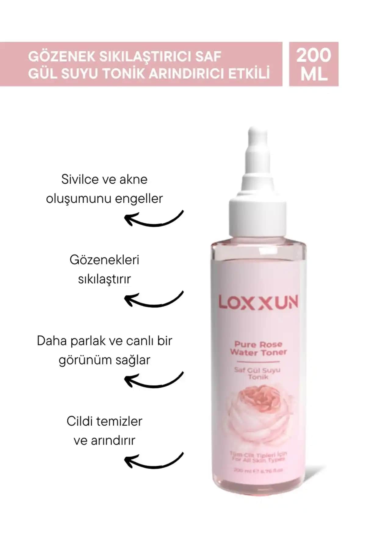 LOXXUN Gül Suyu Tonik ile Doğal ve Etkili Cilt Bakımı Entegre Edin