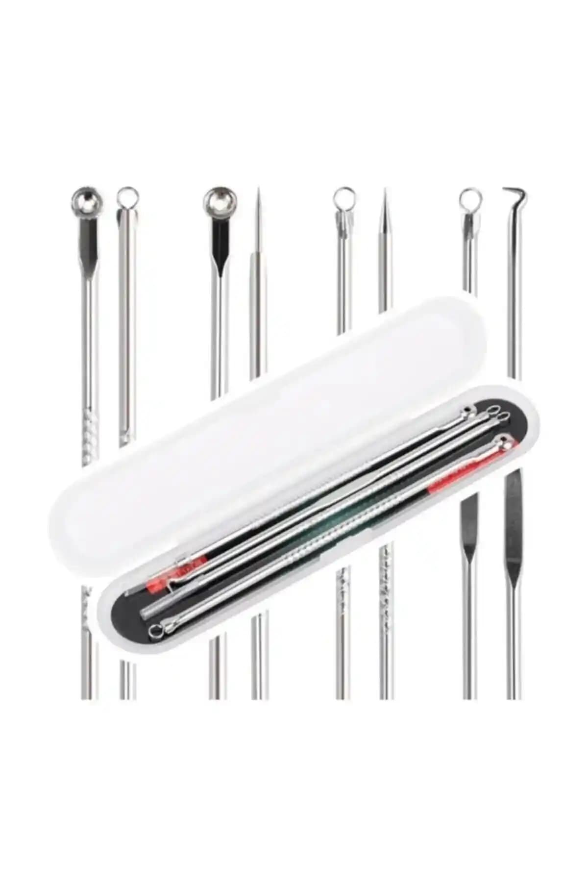 Makeuptime Profesyonel Paslanmaz Çelik 4 Parça Sivilce ve Siyah Nokta Temizleme Seti