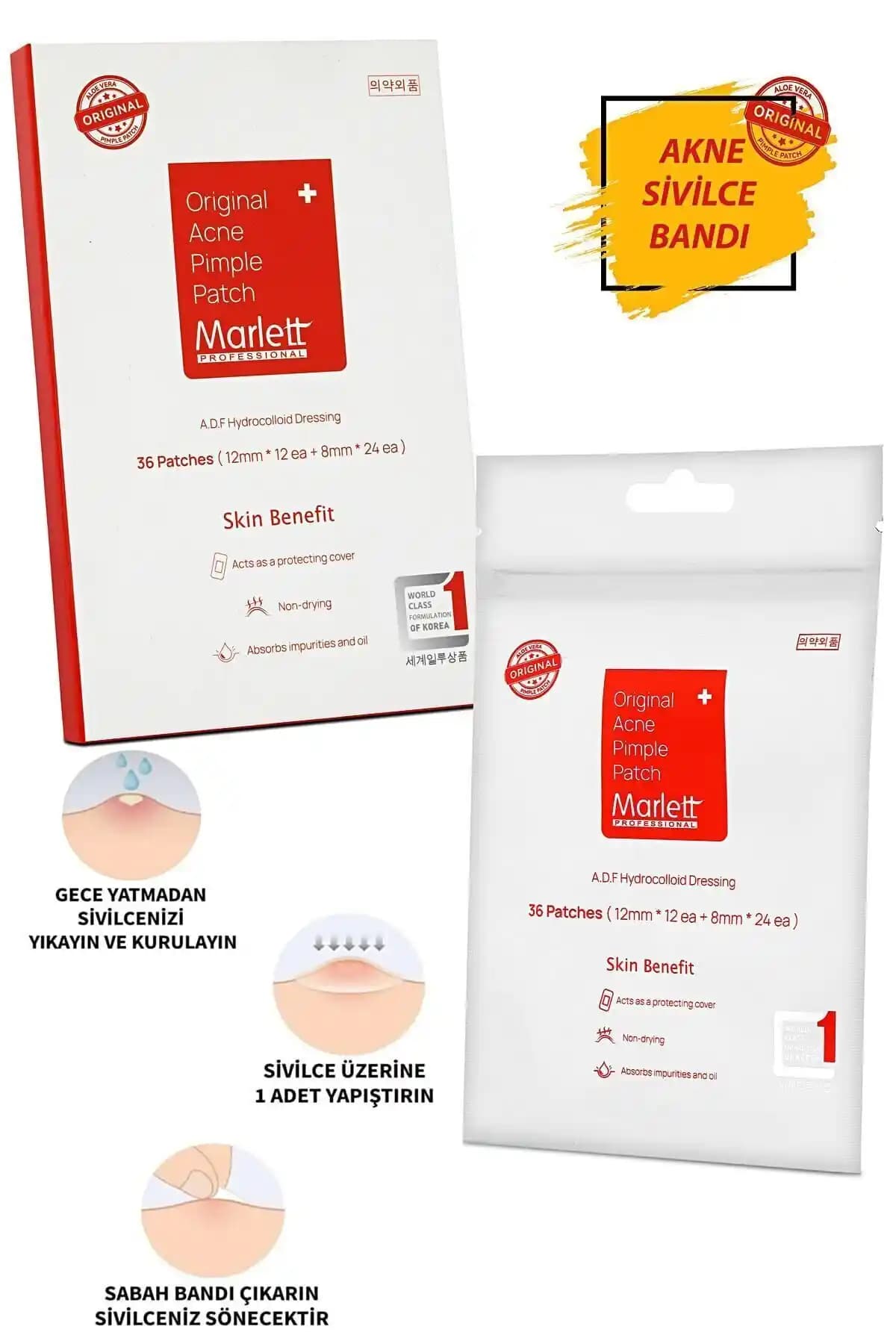 Marlett Pimple Patch 36 Patch: Akne ve Sivilce Sorunlarına Pratik Çözüm