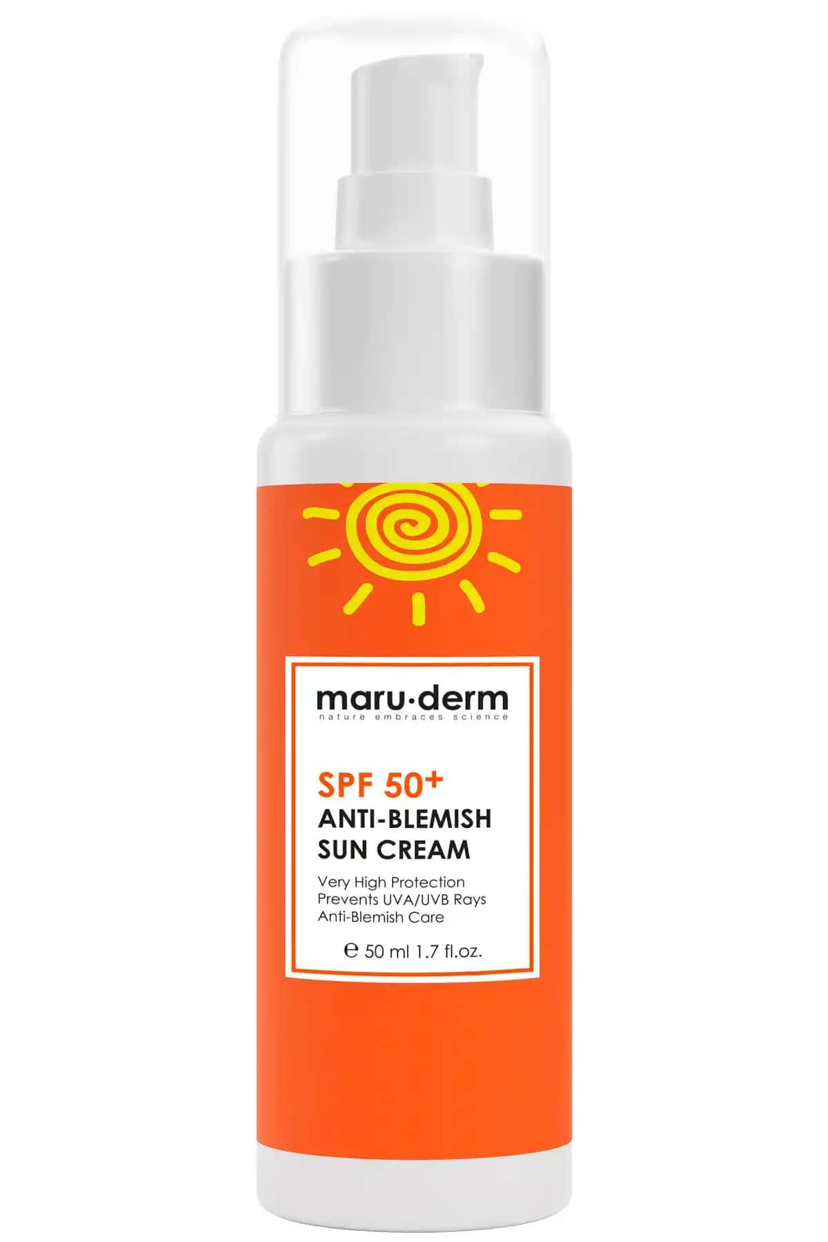 Maru.Derm SPF 50 Leke Karşıtı Güneş Kremi: Hassas Ciltler İçin Yüksek Koruma ve Leke Önleyici