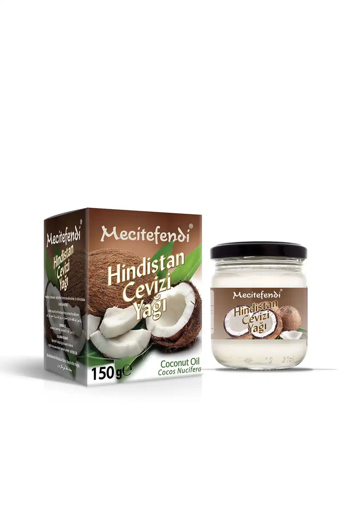 Mecitefendi Hindistan Cevizi Yağı 150 GR Doğal ve Saf Cilt ve Saç Bakım Ürünü