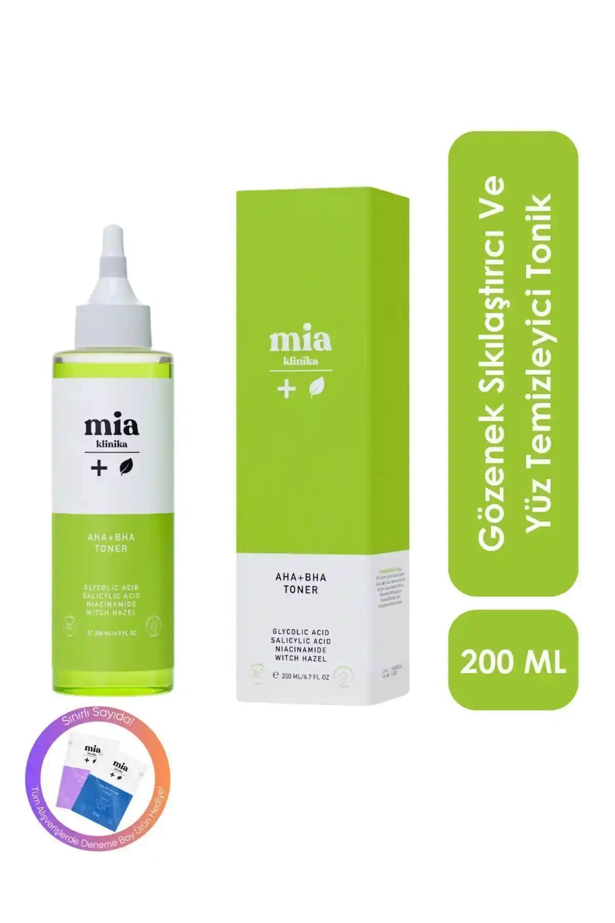 Mia Klinika Aha-BHA Karşıtı Tonik: Gözenek Sıkılaştırıcı ve Cilt Temizleyici Özellikleri
