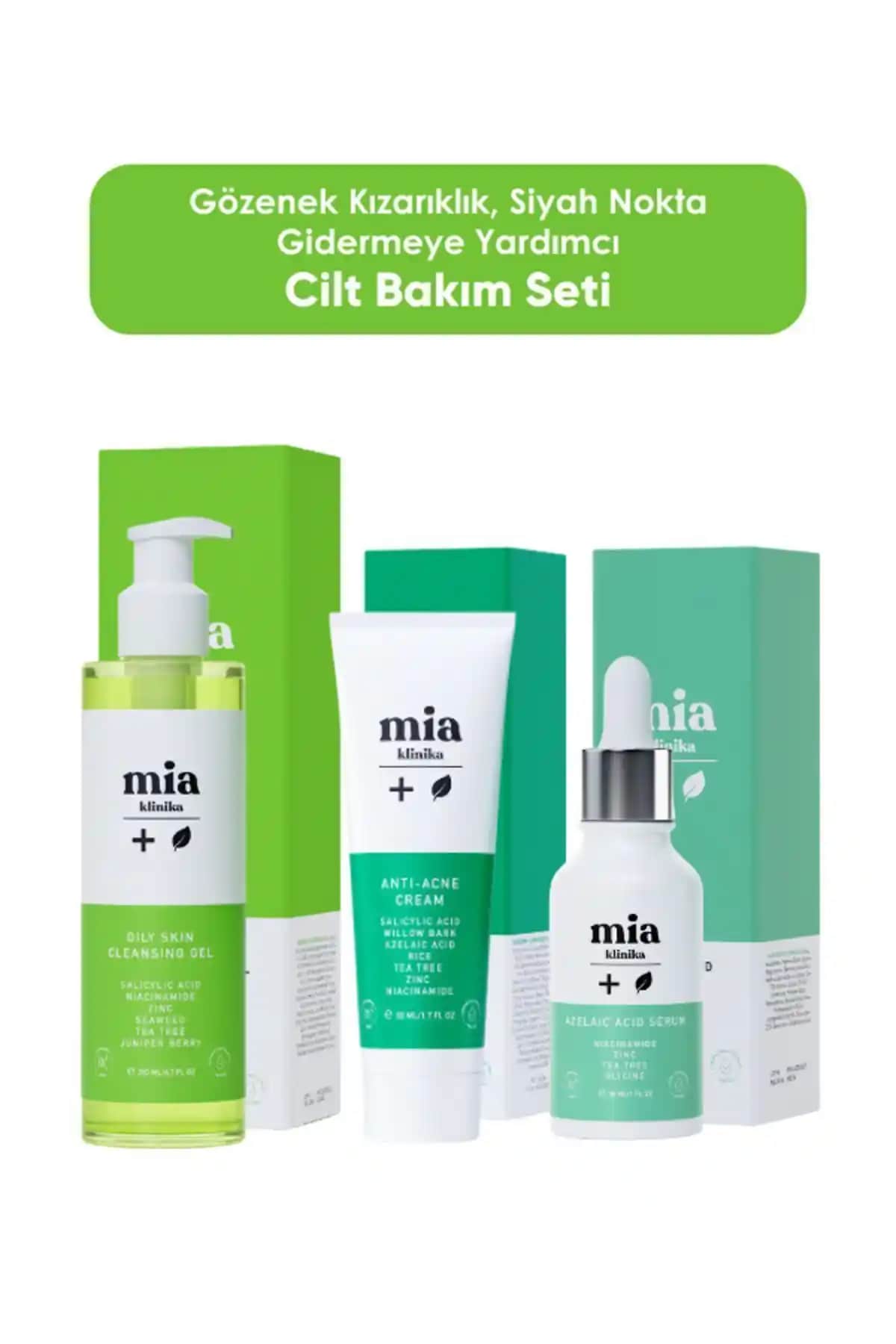 Mia Klinika Gözenek Kızarıklık ve Siyah Nokta Giderici Seti ile Temiz ve Sağlıklı Cilt