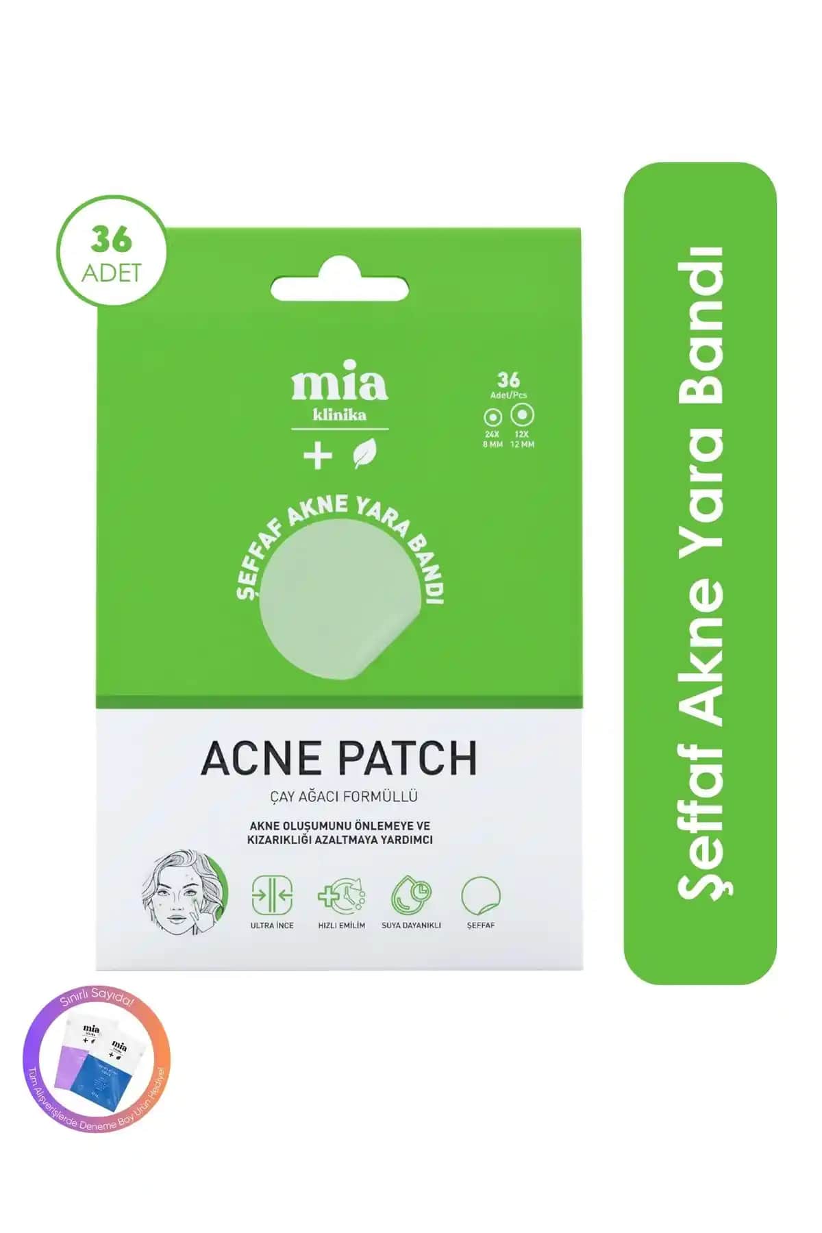 Mia Klinika Şeffaf Akne ve Sivilce Bandı: Hızlı ve Etkili Pratik Çözüm