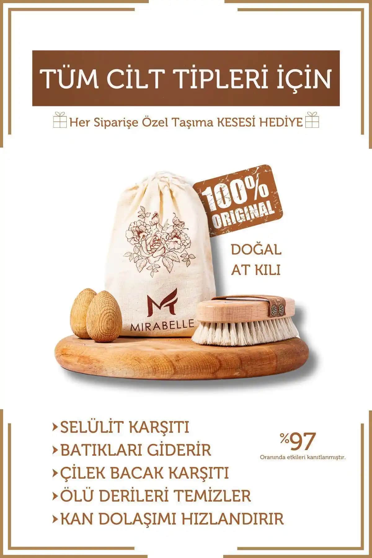 Mirabelle At Kılı Selülit Karşıtı Fırça Doğal İçeriğiyle Etkili Cilt Bakımı