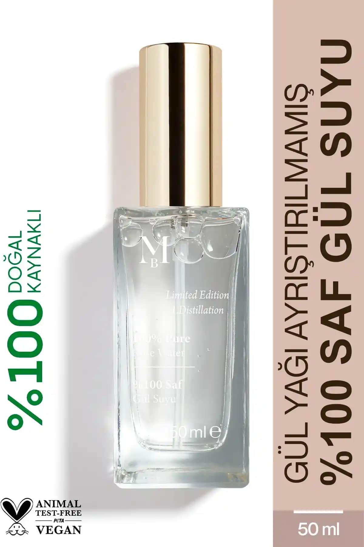 MİSBAHÇE Saf Gül Suyu Limited Edition Doğal Cilt Bakımı ve Ferahlatıcı Etkileri