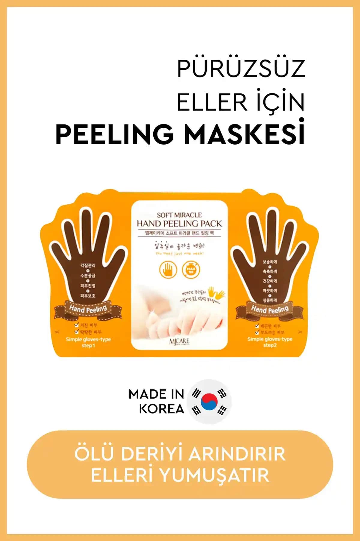 Mjcare Hand Peeling: Doğal ve Etkili El Bakım Maskesi ile Yumuşaklık Sağlar
