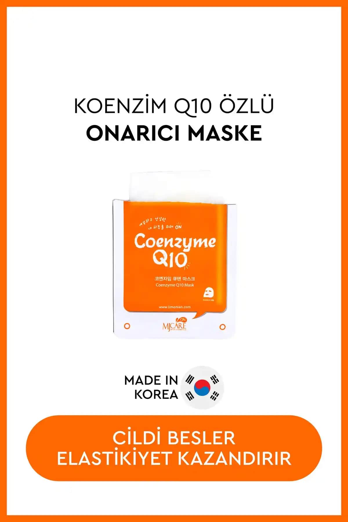 MJCARE Koenzim Q10 İçeren Yüz Maskesi ile Cilt Yenileme ve Yaşlanma Karşıtı Bakım