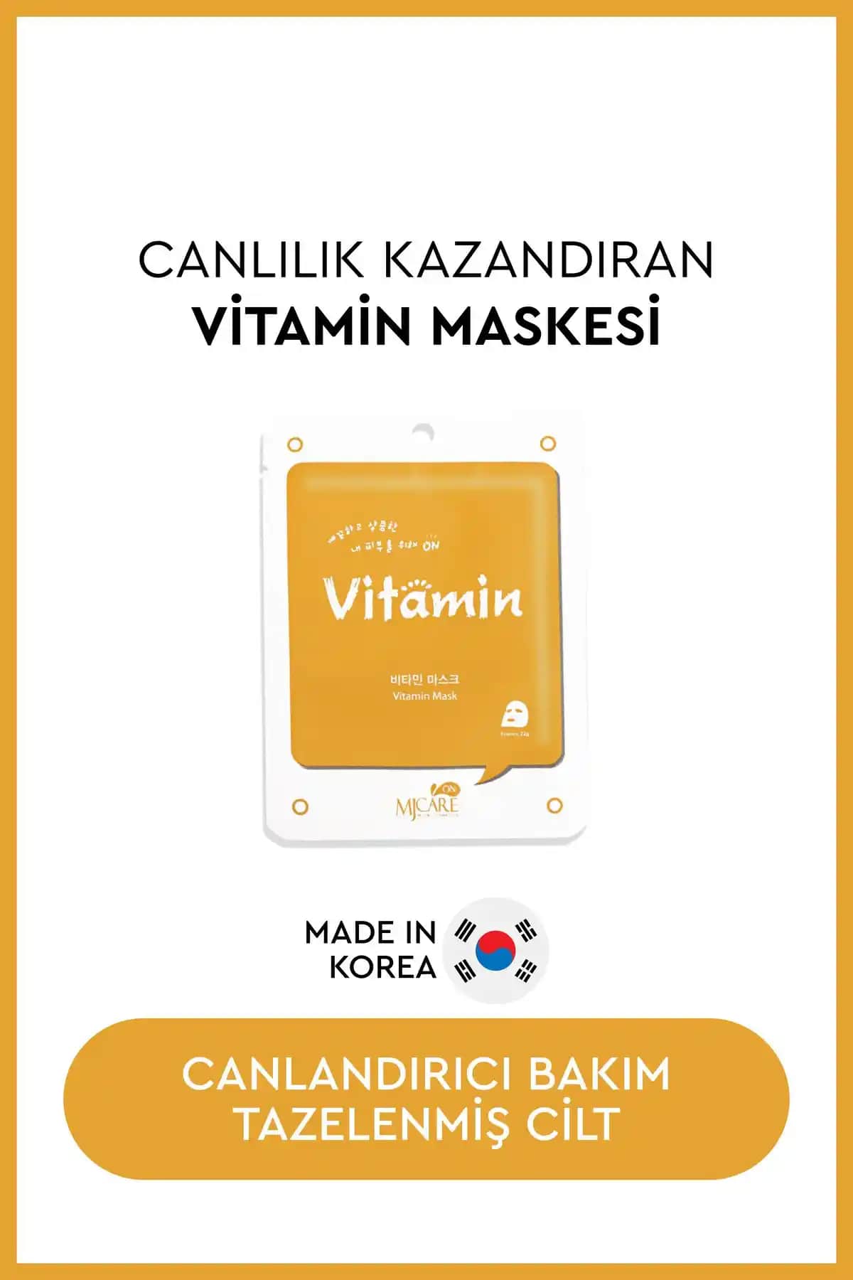 Mjcare MJ Care On Vitamin Mask: Nemlendirici ve Yaşlanma Karşıtı Cilt Bakım Ürünü