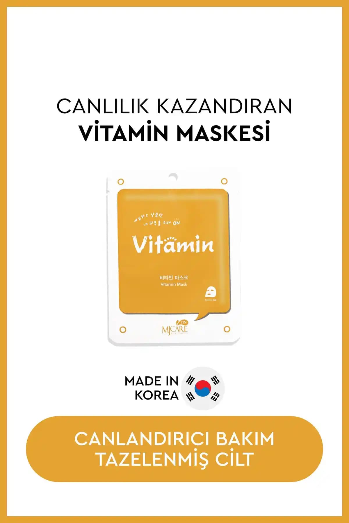 Mjcare MJ Care On Vitamin Mask: Nemlendirici ve Yaşlanma Karşıtı Cilt Bakım Ürünü