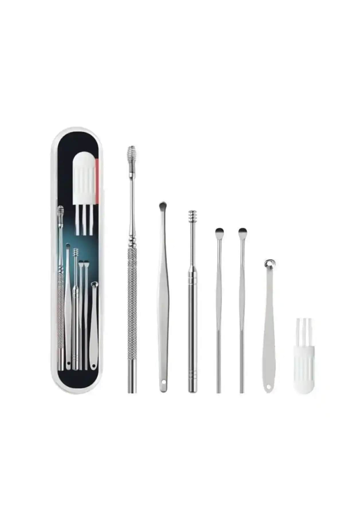 MUJGAN Spiral Kulak Temizleme Seti Paslanmaz Çelik Dayanıklı ve Pratik Kullanım