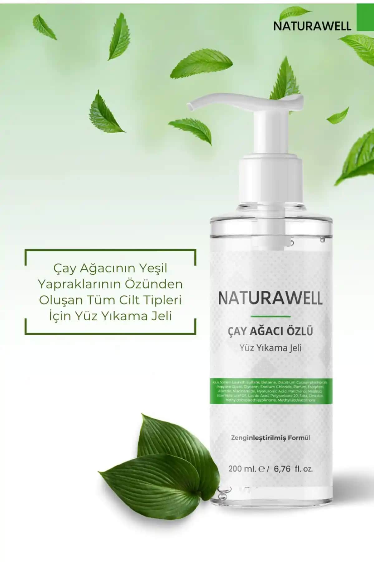 Naturawell Çay Ağacı Özlü Yüz Temizleme Jeli: Doğal ve Etkili Cilt Bakımı Çözümü