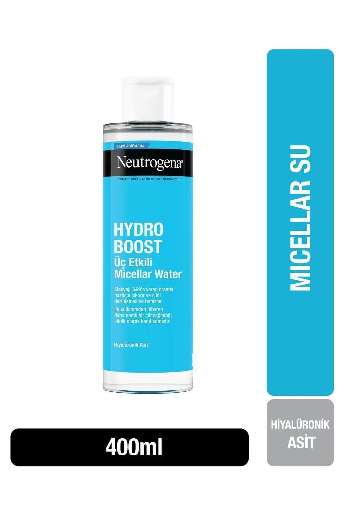 Neutrogena Hydro Boost Üç Etkili Micellar Water Hassas ve Kuru Ciltler İçin Temizlik Çözümü