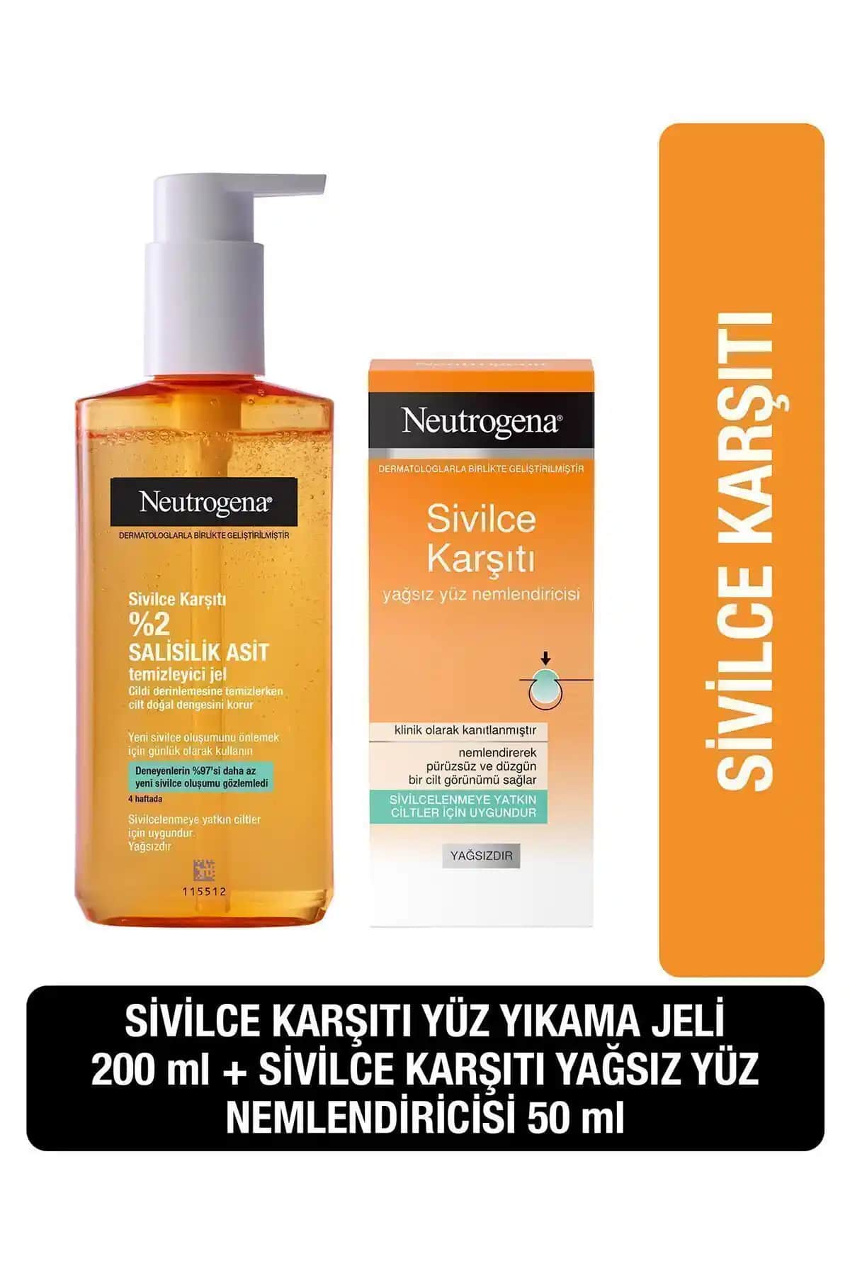 Neutrogena Sivilce Karşıtı Yağsız Temizleme Jeli ve Nemlendirici Seti İncelemesi