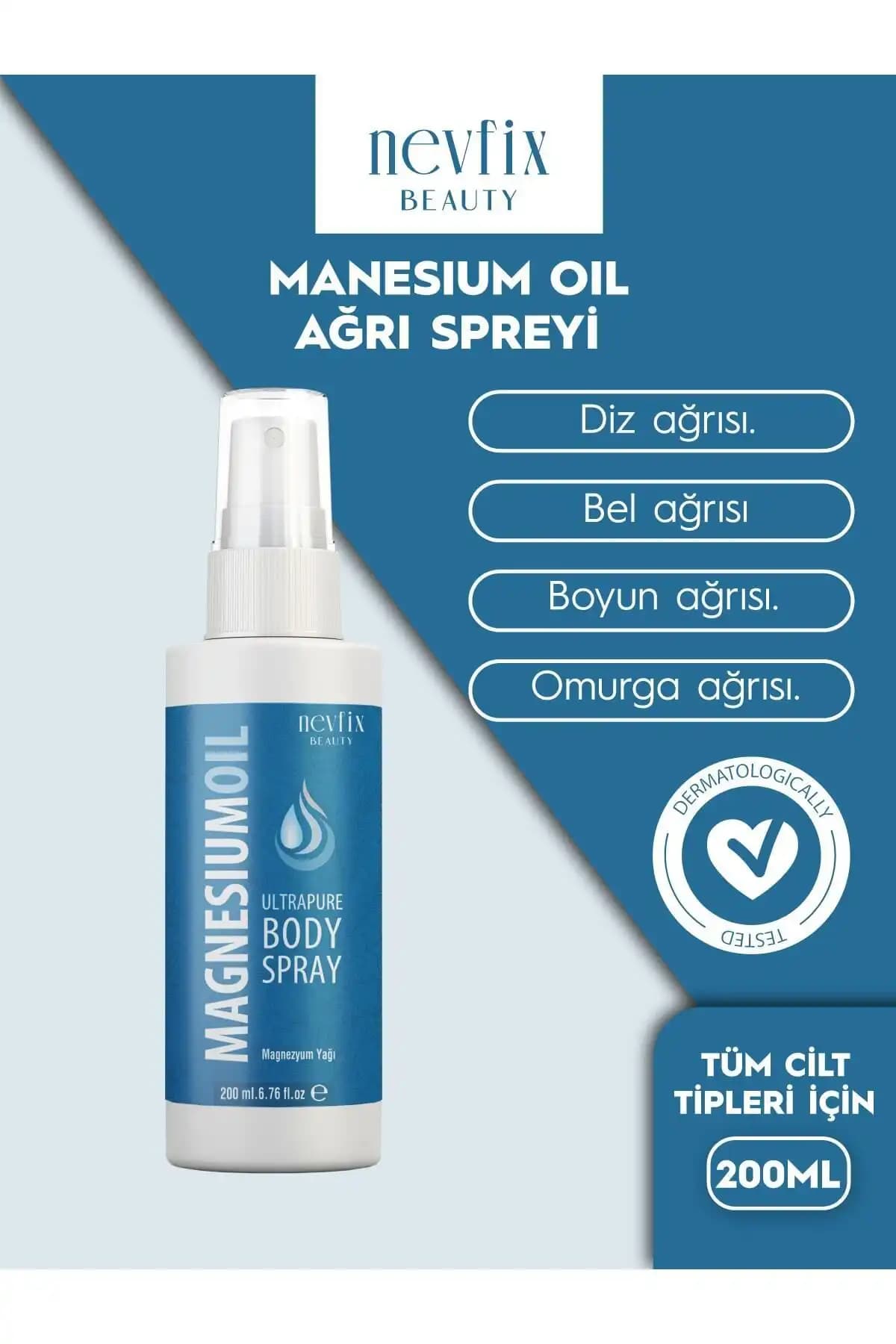 Nevfix Beauty Magnezyum Yağı: Kas ve Cilt Sağlığı İçin Doğal Rahatlatıcı Çözüm