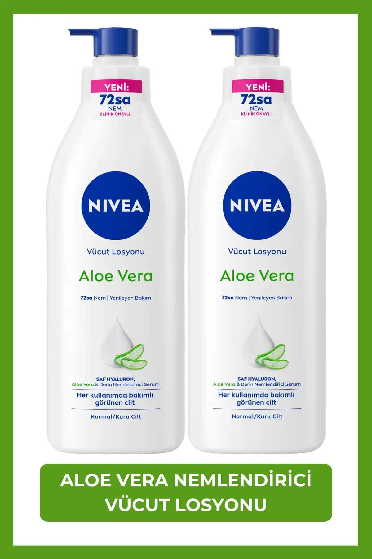 NIVEA Aloe Vera Derin Nemlendirici Serum Vücut Losyonu Kuru ve Hassas Ciltler İçin Güvenilir Bakım Ürünü