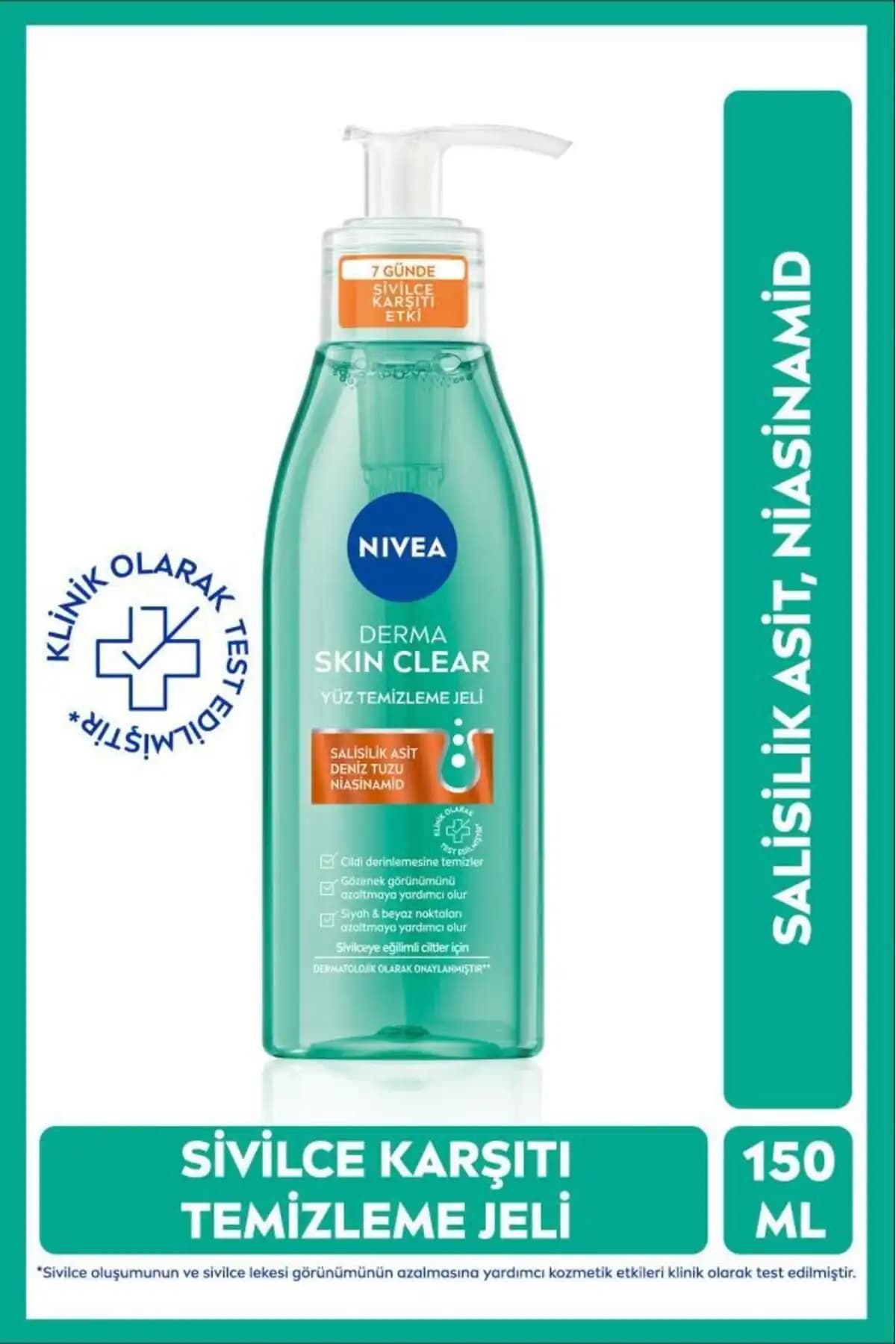 NIVEA Derma Skin Clear Sivilce Karşıtı Yüz Temizleme Jeli İncelemesi ve Kullanım Yöntemleri