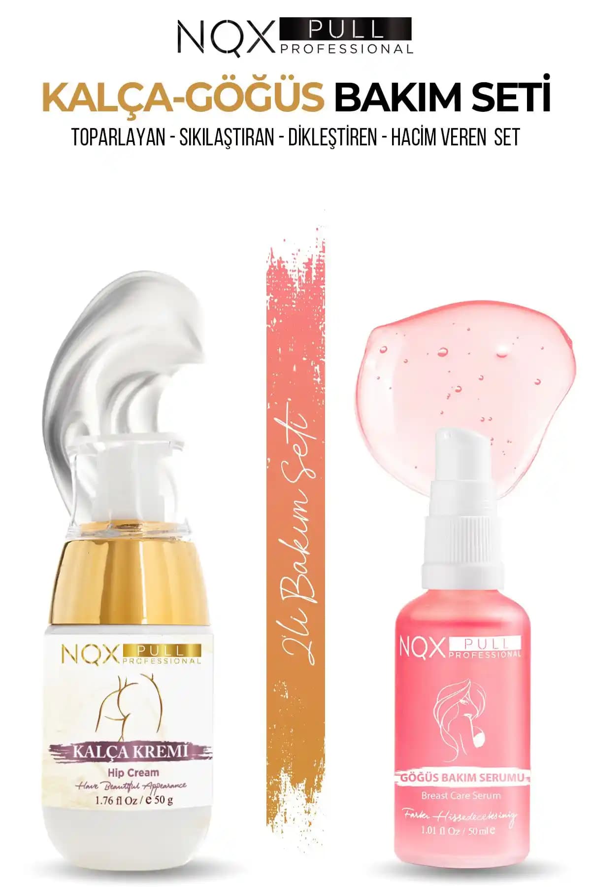 NQX PULL Gögüs ve Kalça Büyütmeye Yardımcı 2'li Set Doğal Güzellik ve Kendine Güven