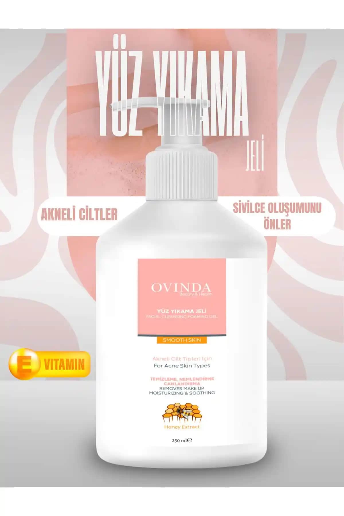 Ovinda Akne ve Yağlı Ciltler İçin Derinlemesine Temizlik Yüz Yıkama Jeli 250 ml
