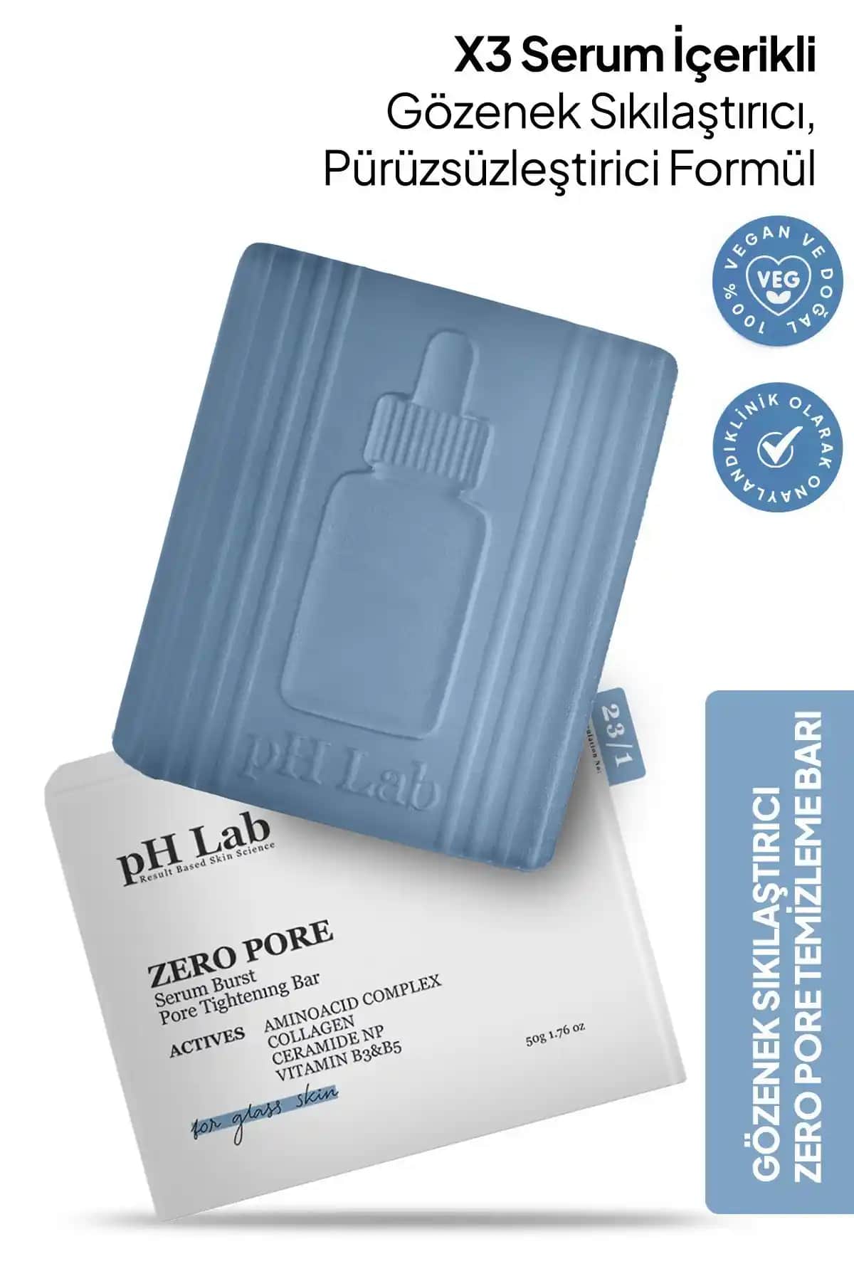 pH Lab Zero Pore Gözenek Sıkılaştırıcı Temizleme Barı - Derinlemesine Temizlik ve Elastikiyet Artışı