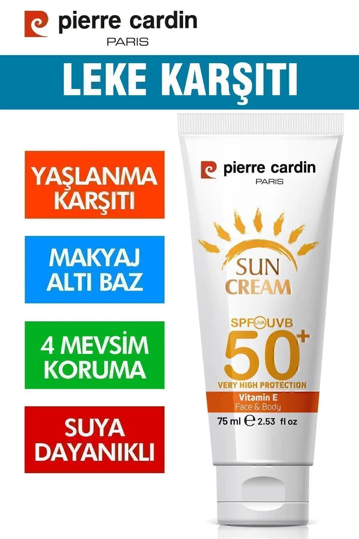 Pierre Cardin SPF 50 Yüksek Koruyucu Güneş Kremi Leke ve Yaşlanma Karşıtı