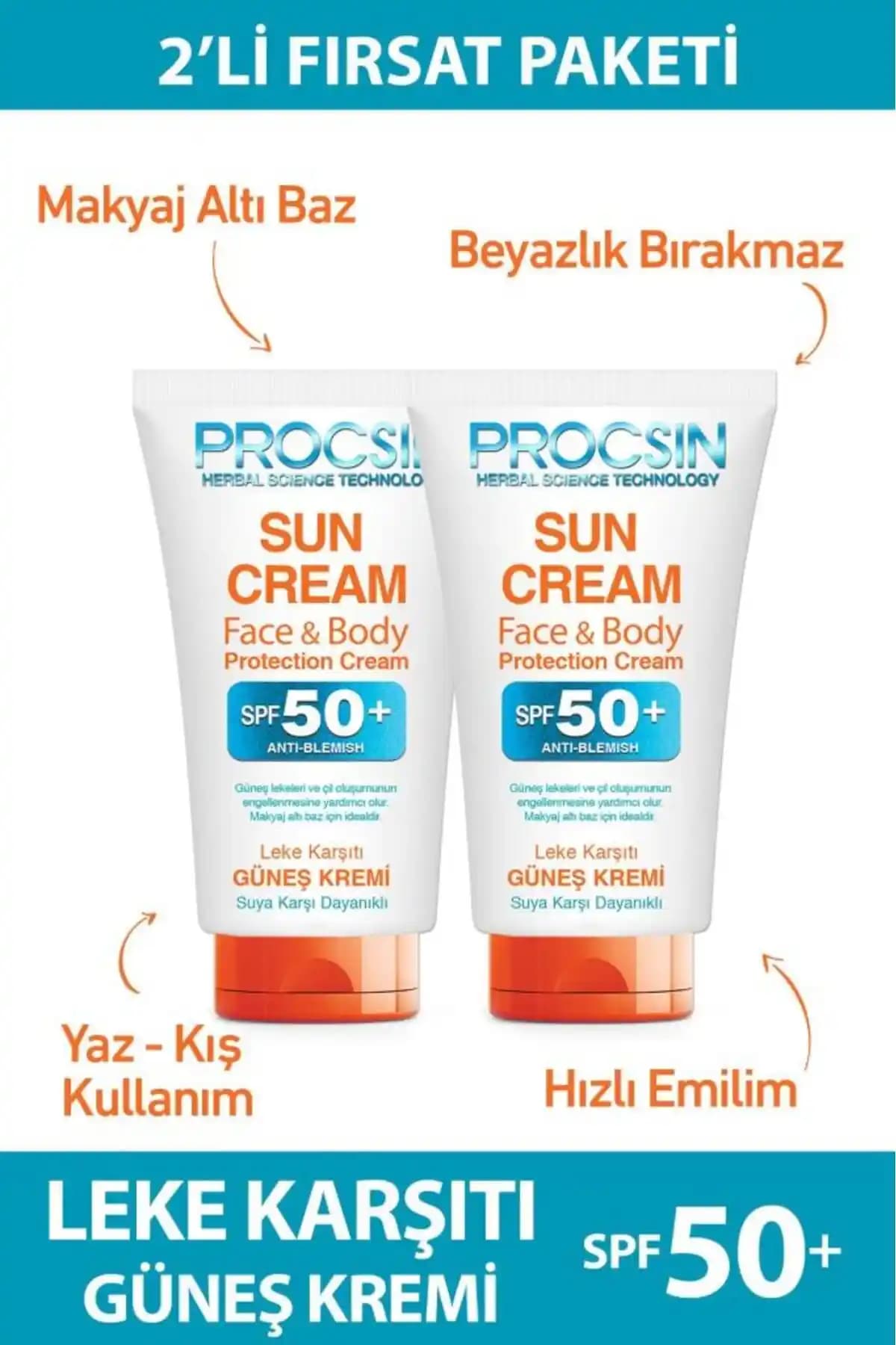 PROCSIN Güneş Kremi: Yüksek SPF ile Güçlü Koruma ve Nemlendirme Özellikleri
