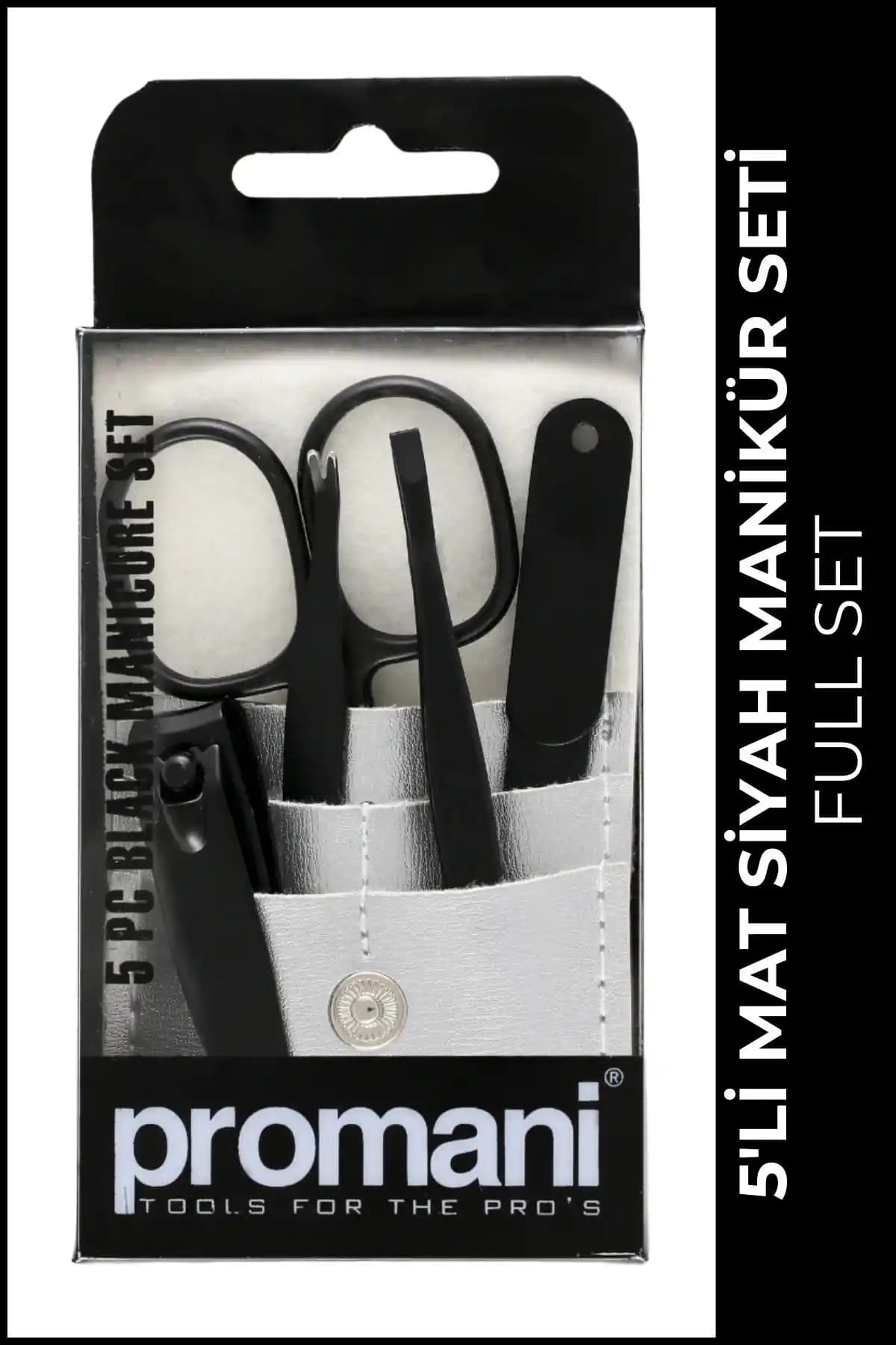 Promani 5'li Manikür Seti Türkiye Menşeli Şık ve Pratik Bakım Araçları
