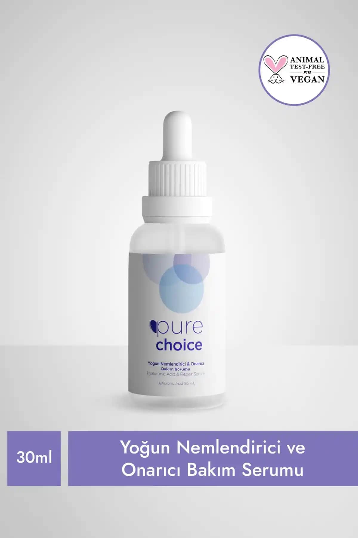 Pure Choice Yoğun Nemlendirici ve Onarıcı Serum Türkiye'de Doğal ve Vegan Formülüyle Cilt Sağlığını Destekler