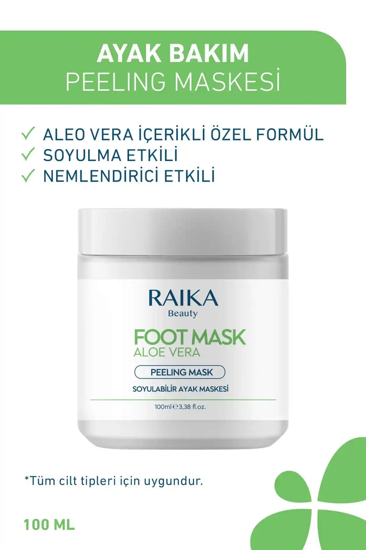 Raika Beauty Ayak Bakım Maskesi Peelingi Doğal İçeriklerle Pürüzsüz Ayaklar Sağlar