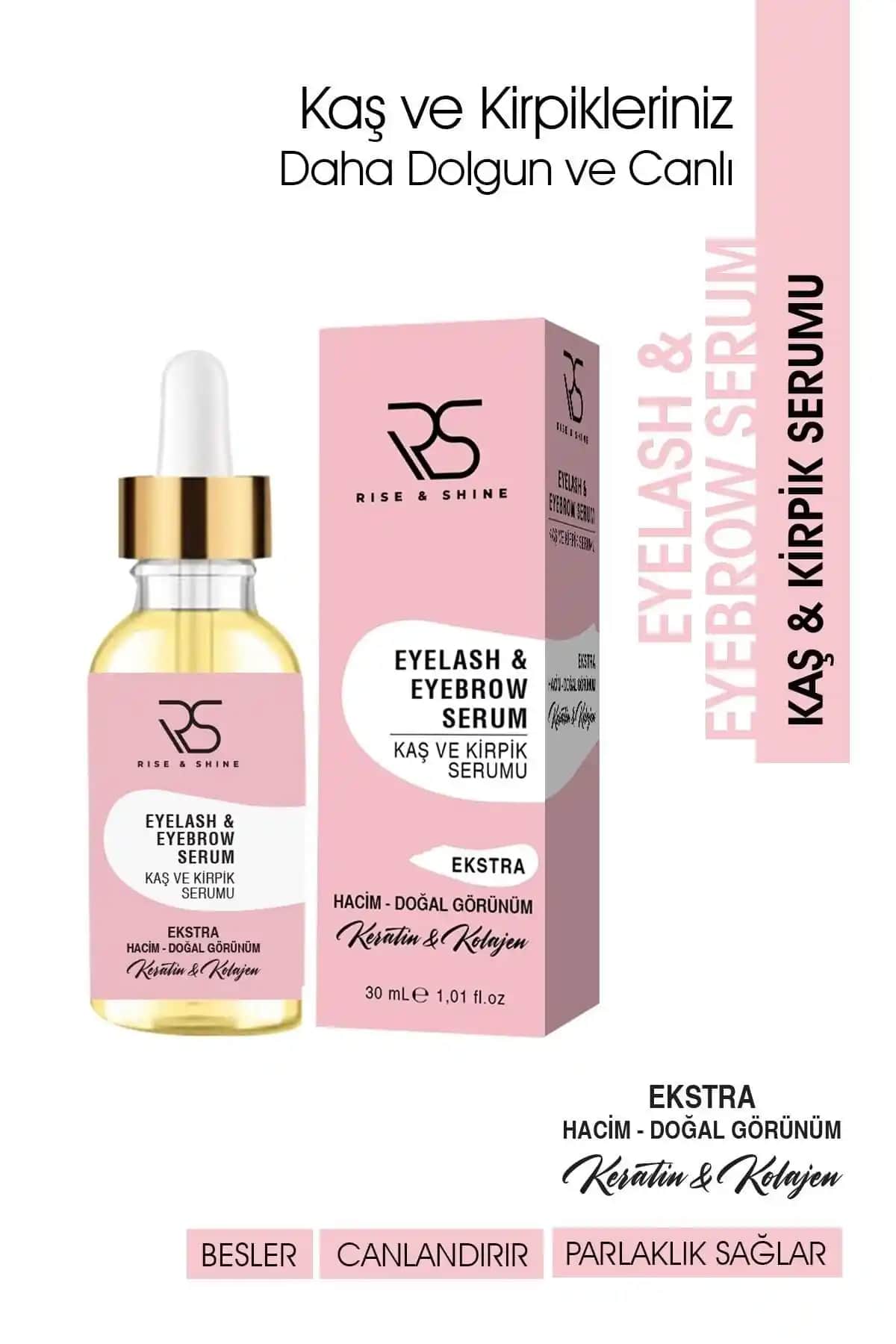 Rise and Shine Kaş ve Kirpik Serumu: Doğal İçeriklerle Güçlendiren Bakım Çözümü