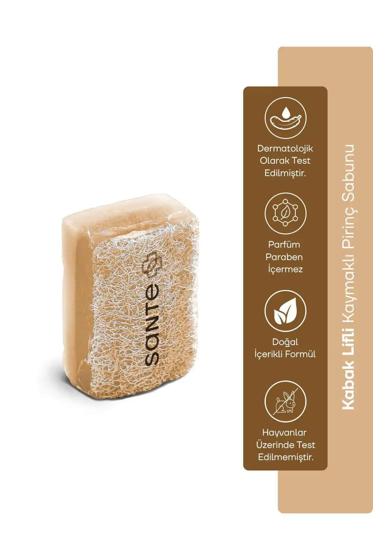 SantePlus Kabak Lifli Kaymaklı Pirinç Sabunu Doğal ve Etkili Cilt Temizliği Çözümü