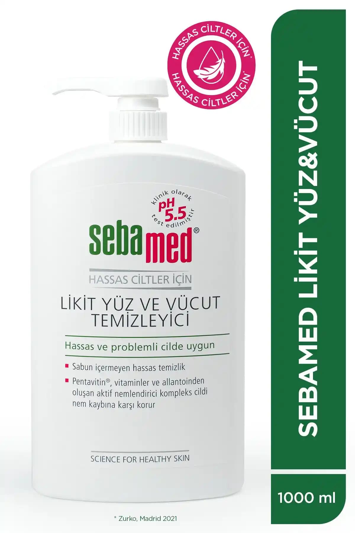 Sebamed Hassas Ciltler İçin Pentavitin İçerikli Nemlendirici Yüz ve Vücut Temizleme Jeli