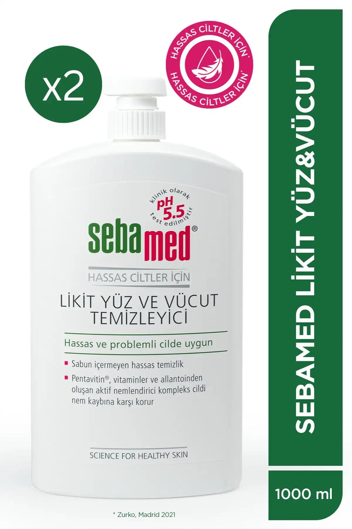 Sebamed Hassas Ciltler İçin Pentavitin Nemlendirici Temizleme Jeli 1000 ml