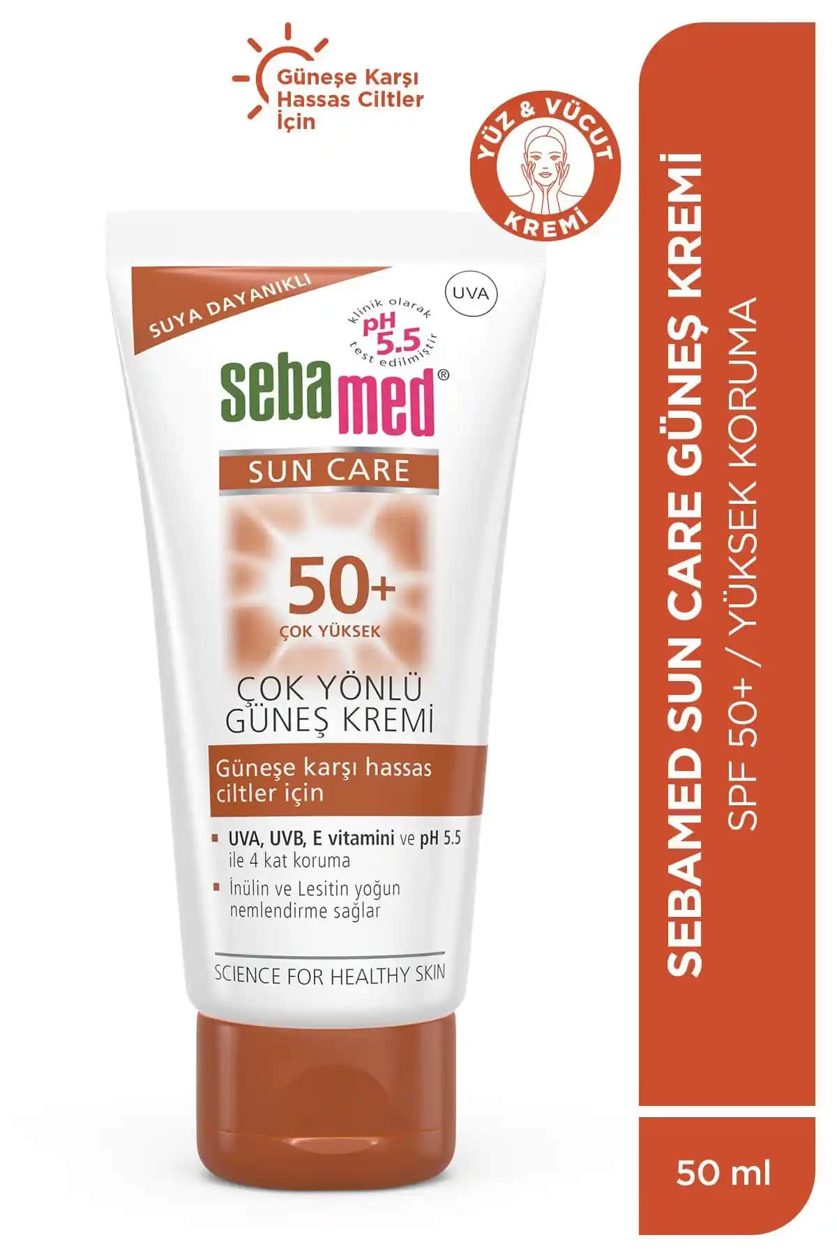 Sebamed Sun Care SPF 50+ Güneş Koruma Kremi Hassas ve Güçlü Ciltler İçin Yüksek Koruma