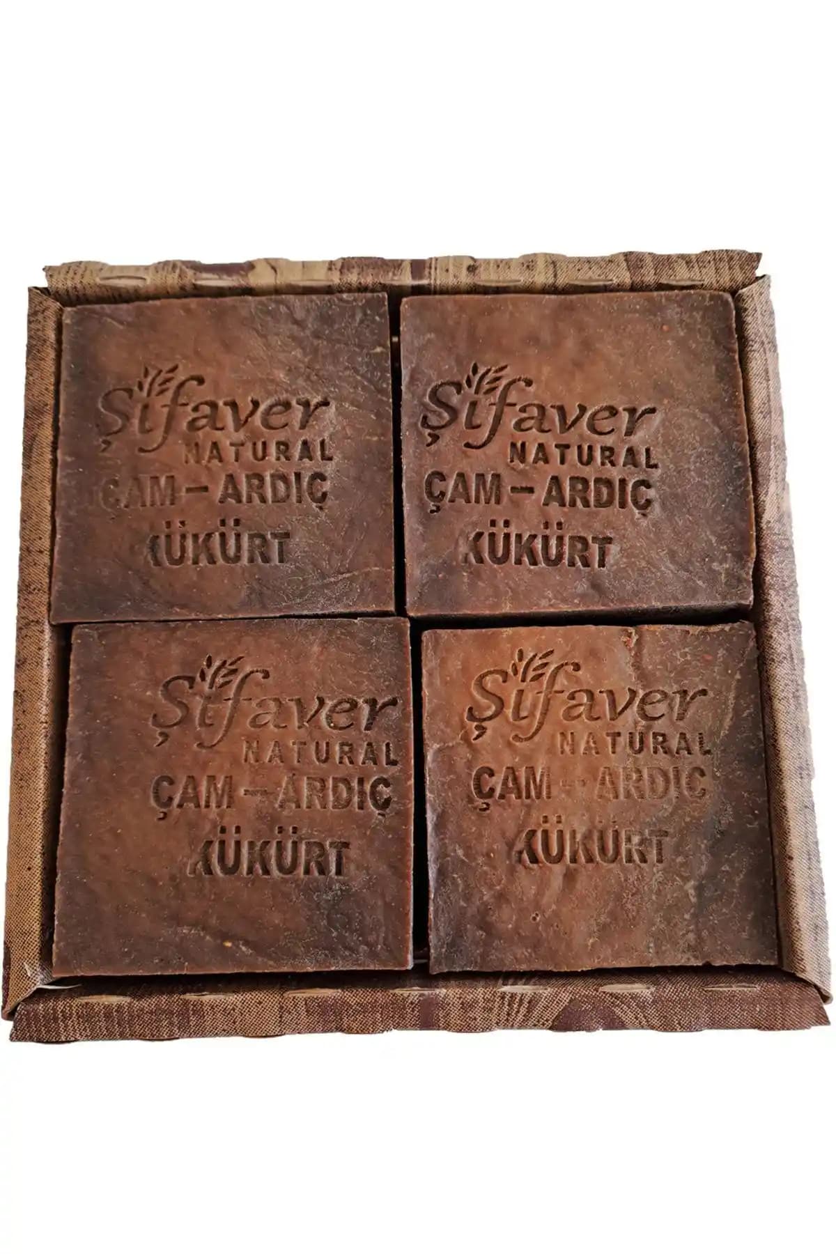 Şifaver Doğal ve El Yapımı Çam Ardıç Kükürt Karışımlı Sabun 1kg Cilt Sağlığı İçin