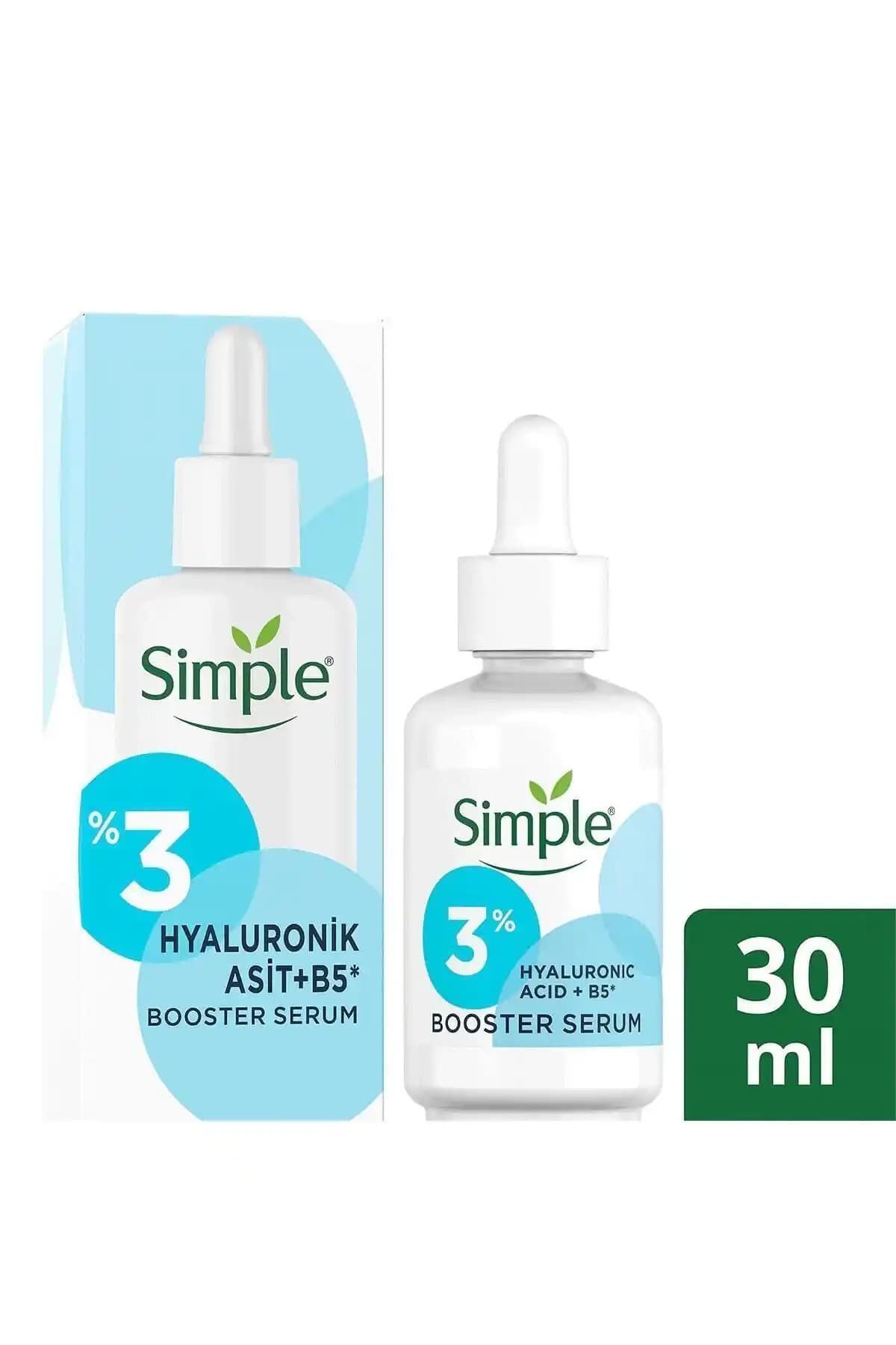 Simple Booster Serum: Hyaluronik Asit ve B5 Vitamini İçeren Güçlü Cilt Nemlendirme Çözümü