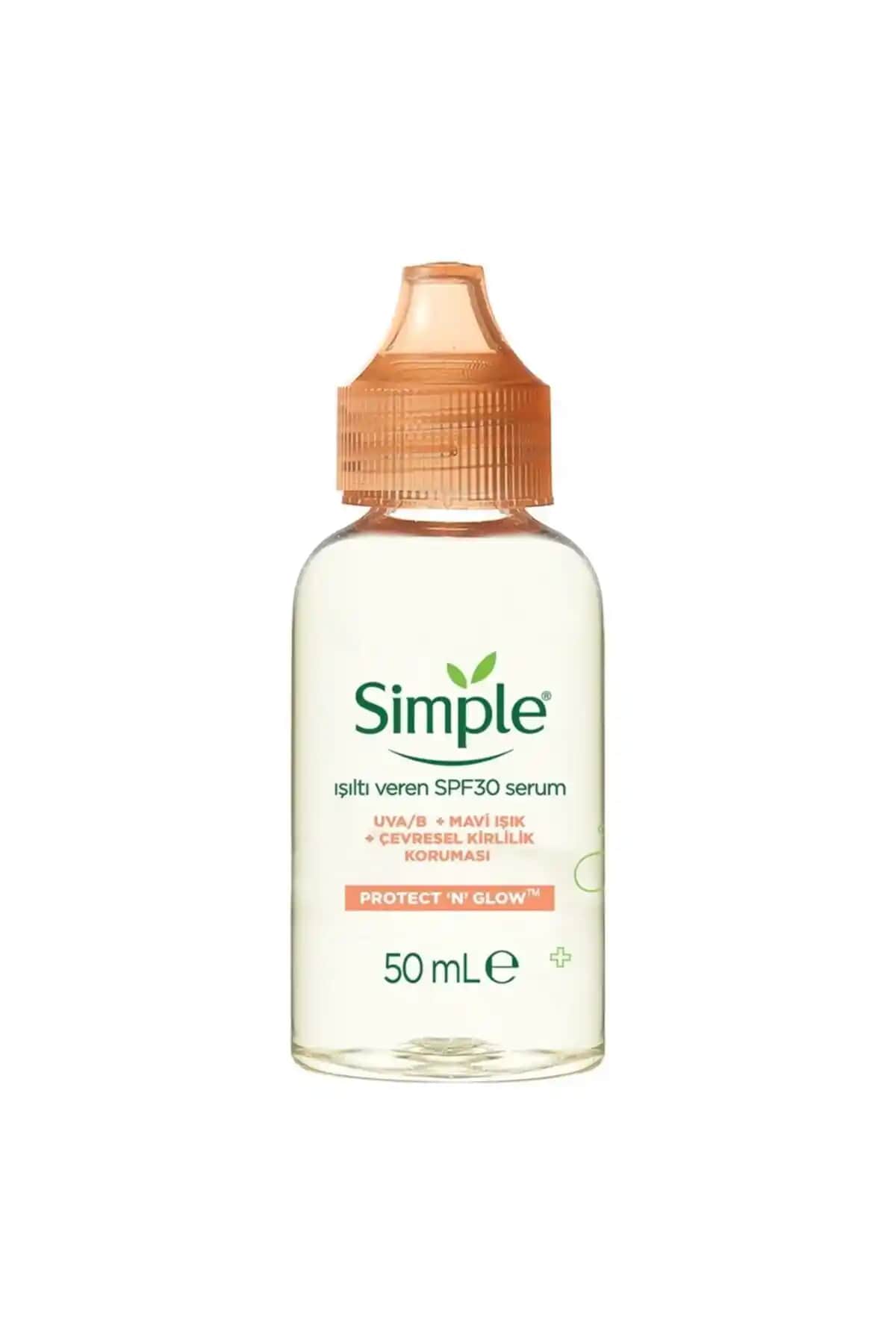 Simple Protect Glow Işıltı Veren Serum SPF30 ile Günlük Cilt Koruma ve Parlaklık Sağlama