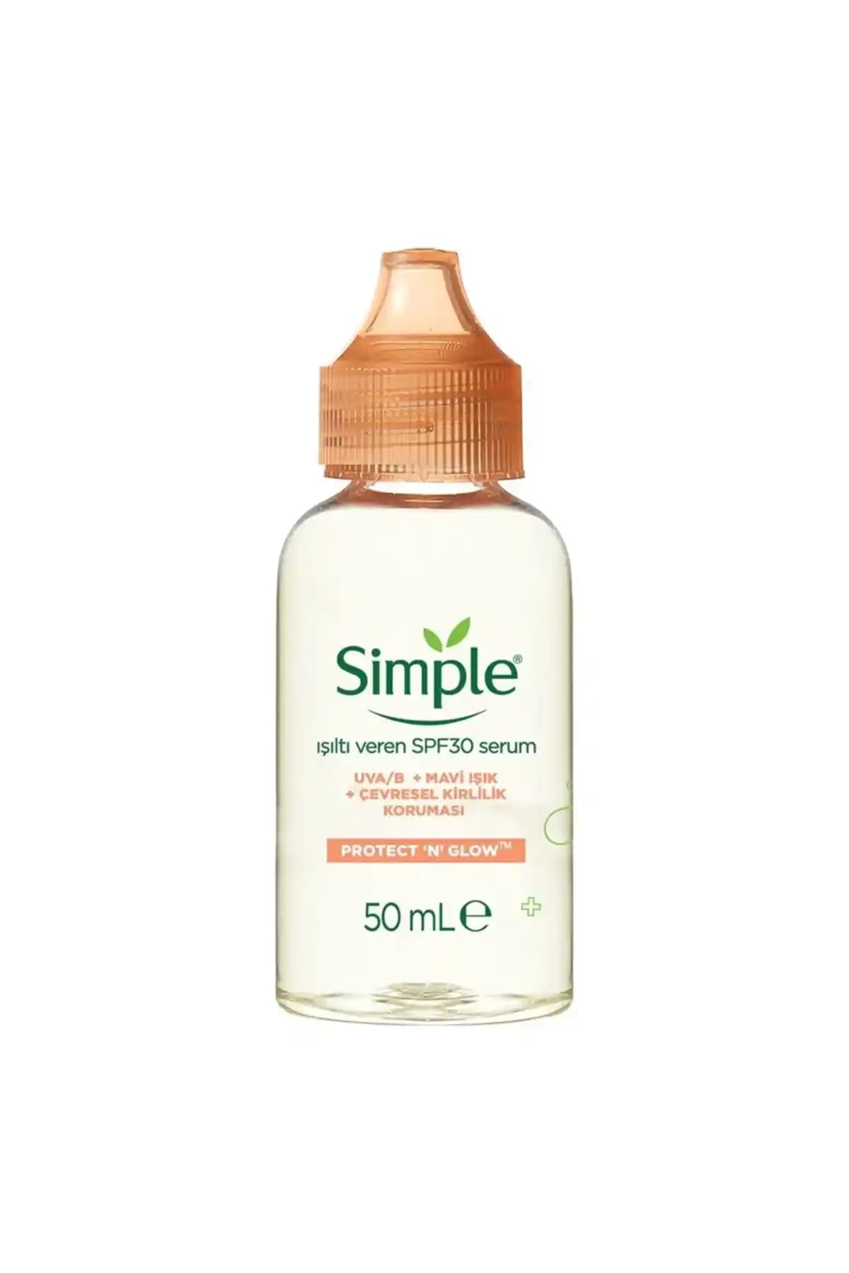 Simple Protect Glow Işıltı Veren Serum SPF30 ile Günlük Cilt Koruma ve Parlaklık Sağlama