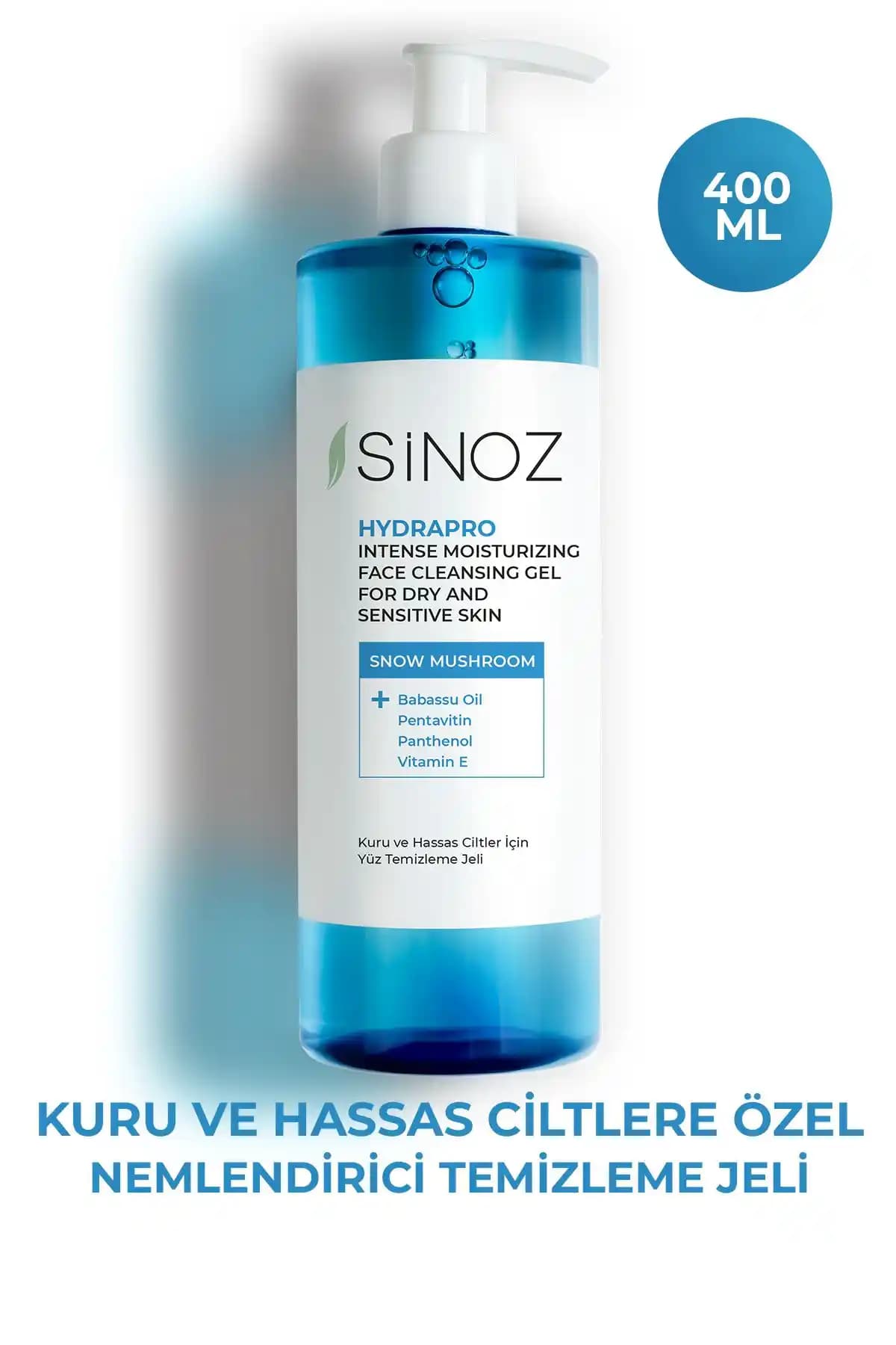 Sinoz Hydrapro Kuru ve Hassas Ciltler İçin Yüz Temizleme Jeli 400 ml