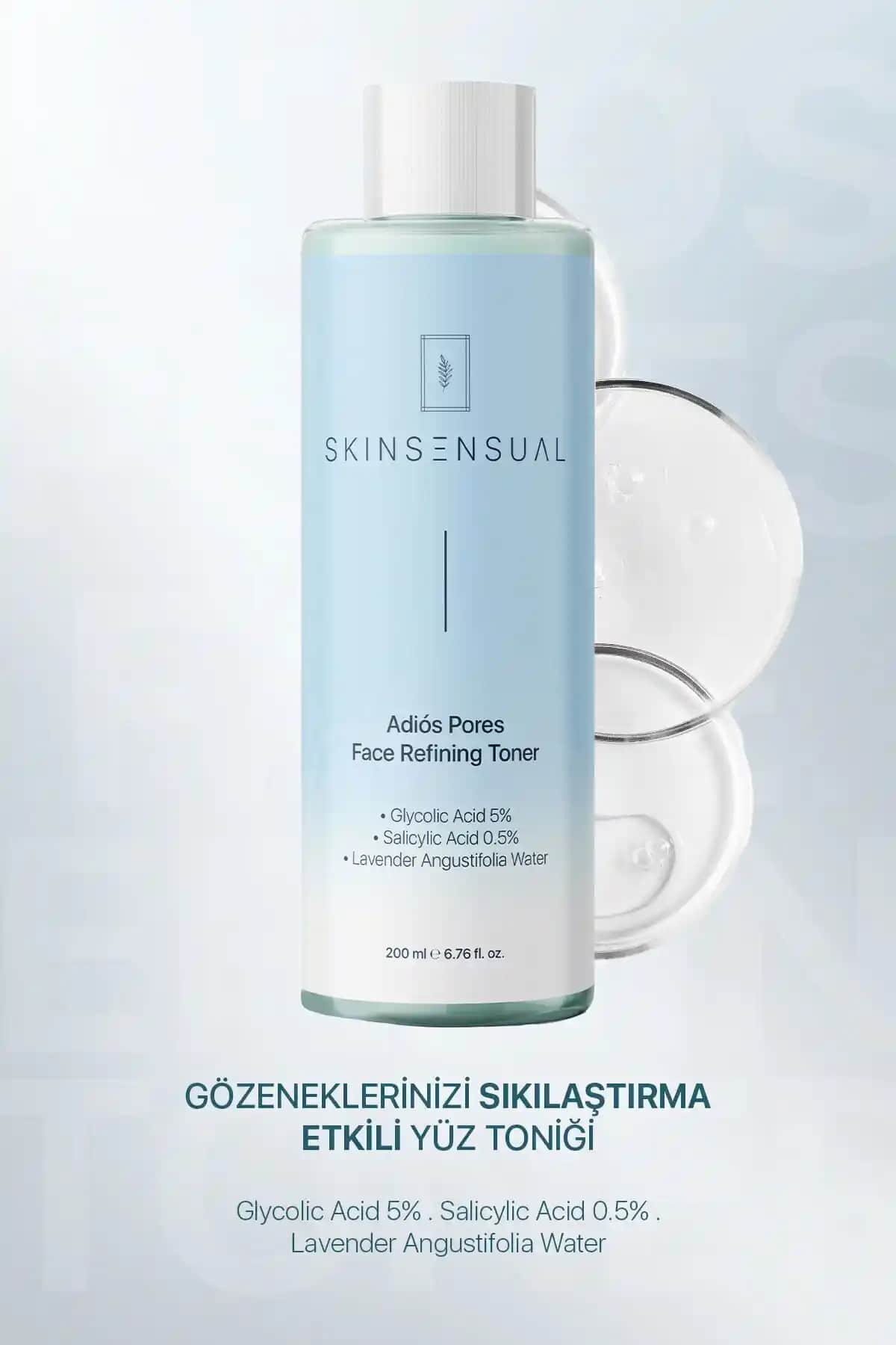 Skin Sensual Adiôs Pores Face Refining Toner ile Gözenekleri Sıkılaştırıp Parlak Bir Cilt Elde Edin