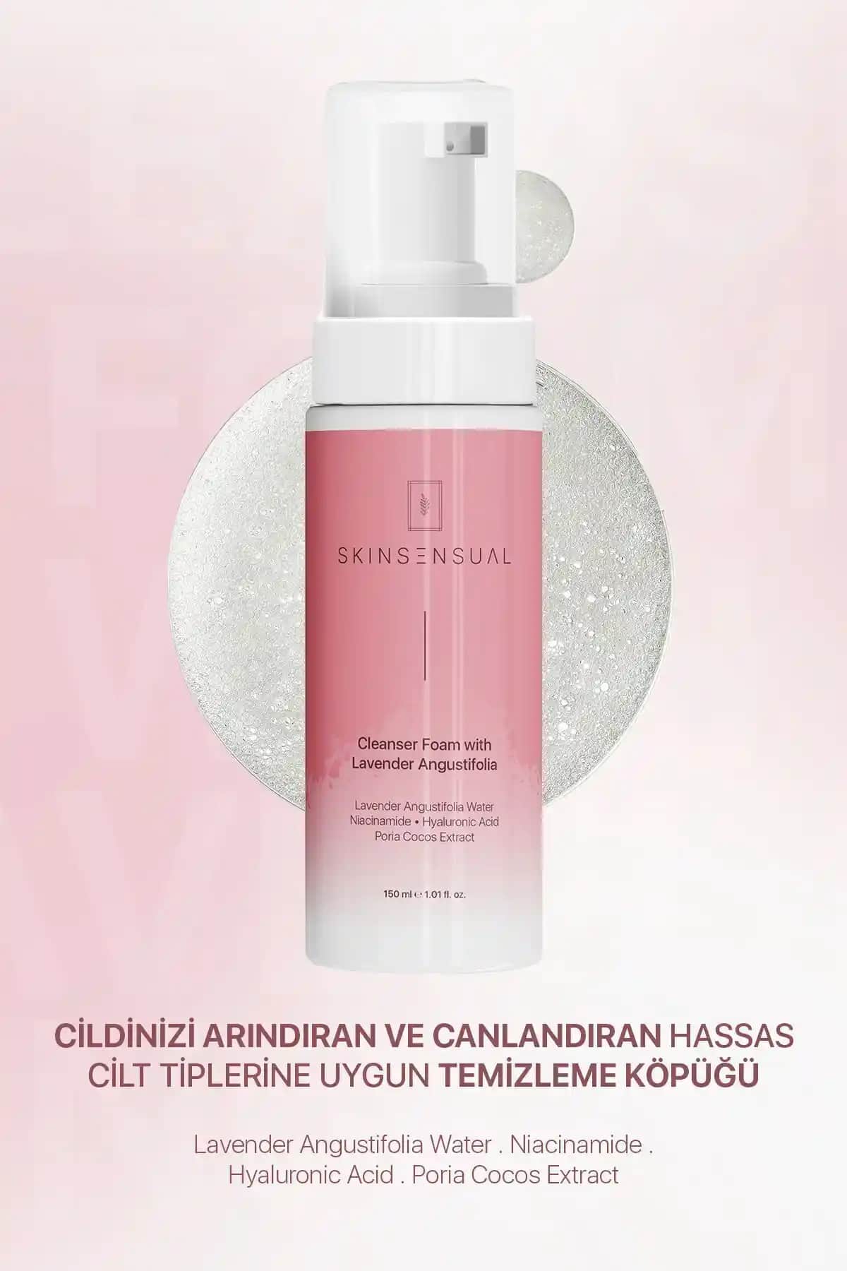 Skin Sensual Temizleyici Köpük Lavanta ve Hyaluronik Asit ile Derinlemesine Temizlik