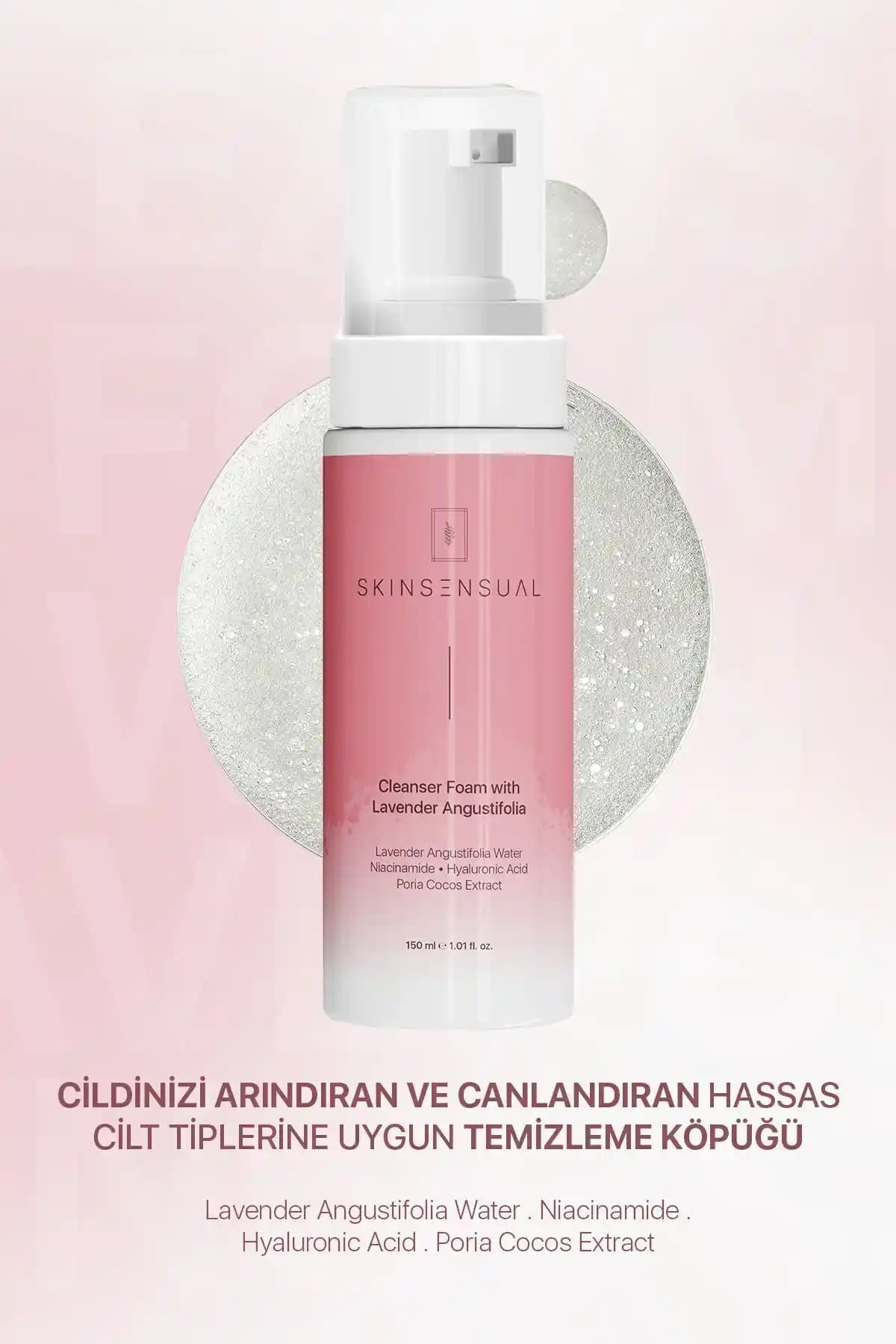Skin Sensual Temizleyici Köpük Lavanta ve Hyaluronik Asit ile Derinlemesine Temizlik
