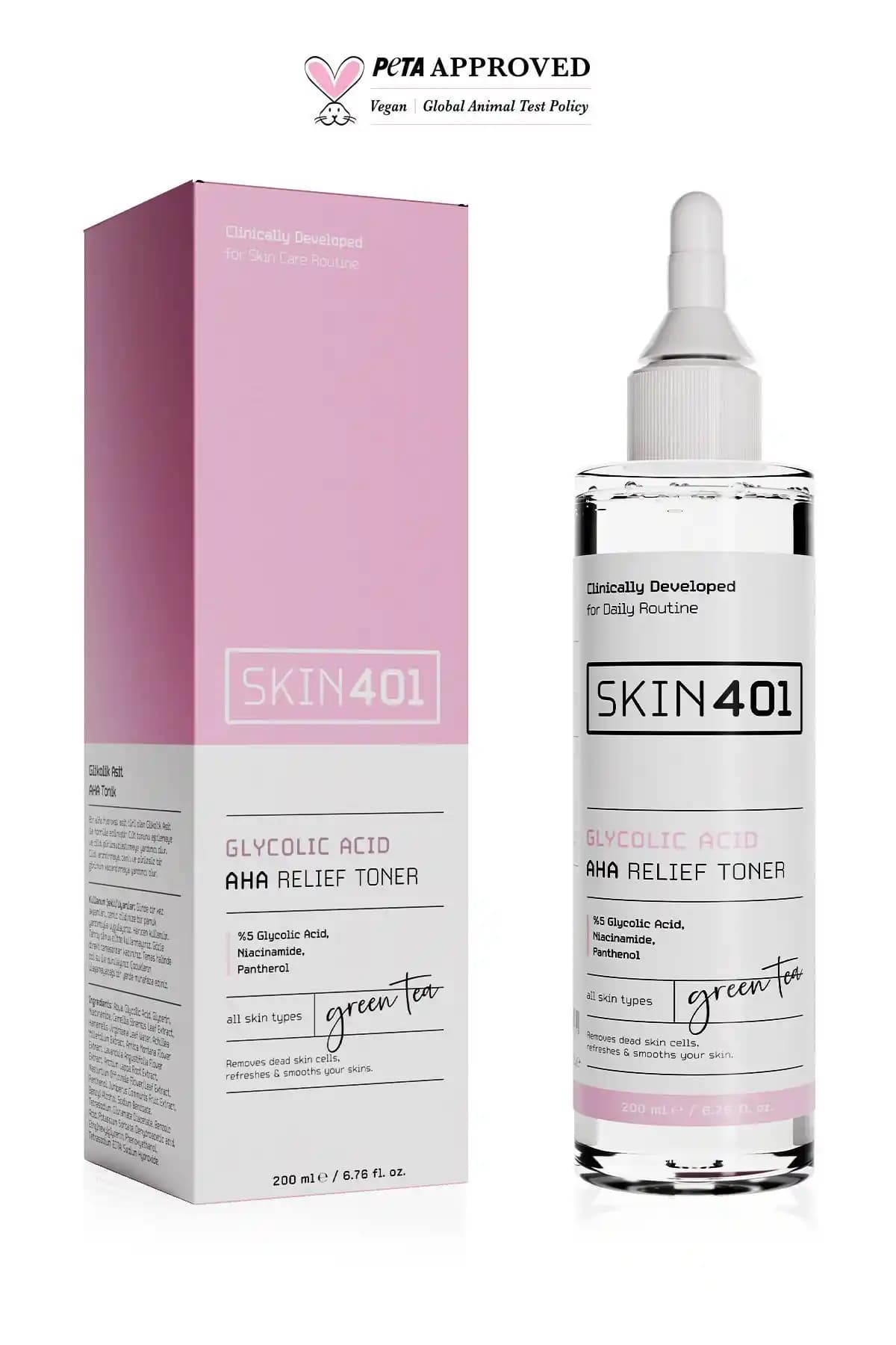 Skin401 %5 Glikolik Asit Tonik ile Cilt Parlaklığı ve Leke Karşıtı Etkiler