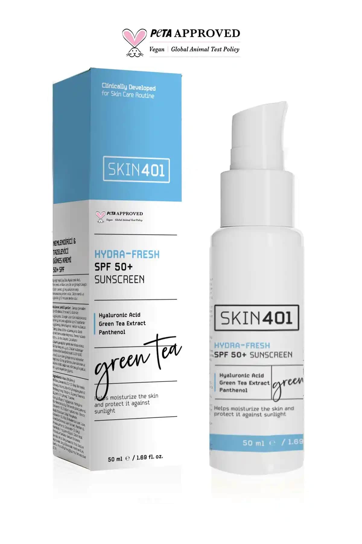 Skin401 SPF 50 Nemlendirici ve Tazeleyici Güneş Kremi ile Cildinizi Güneşin Zararlı Etkilerinden Koruyun