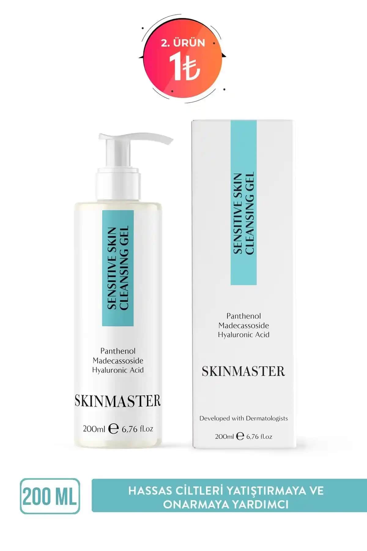 SkinMaster Hassas Ciltler İçin Yatıştırıcı ve Onarıcı Yüz Temizleme Jeli 200 ml