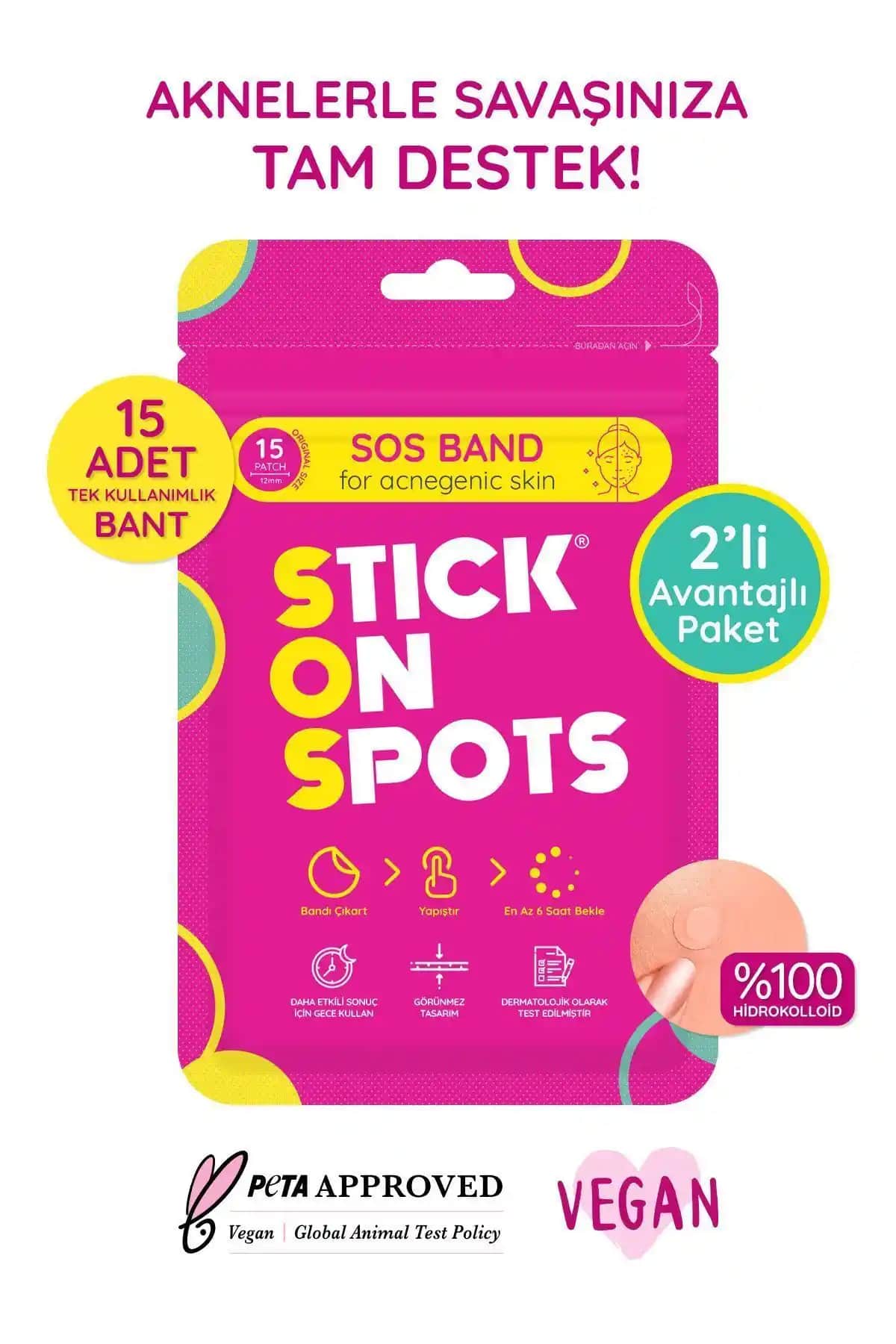 Stick On Spots Sos Bantları: Sivilcelere Hızlı ve Pratik Çözüm Sunan Ürün