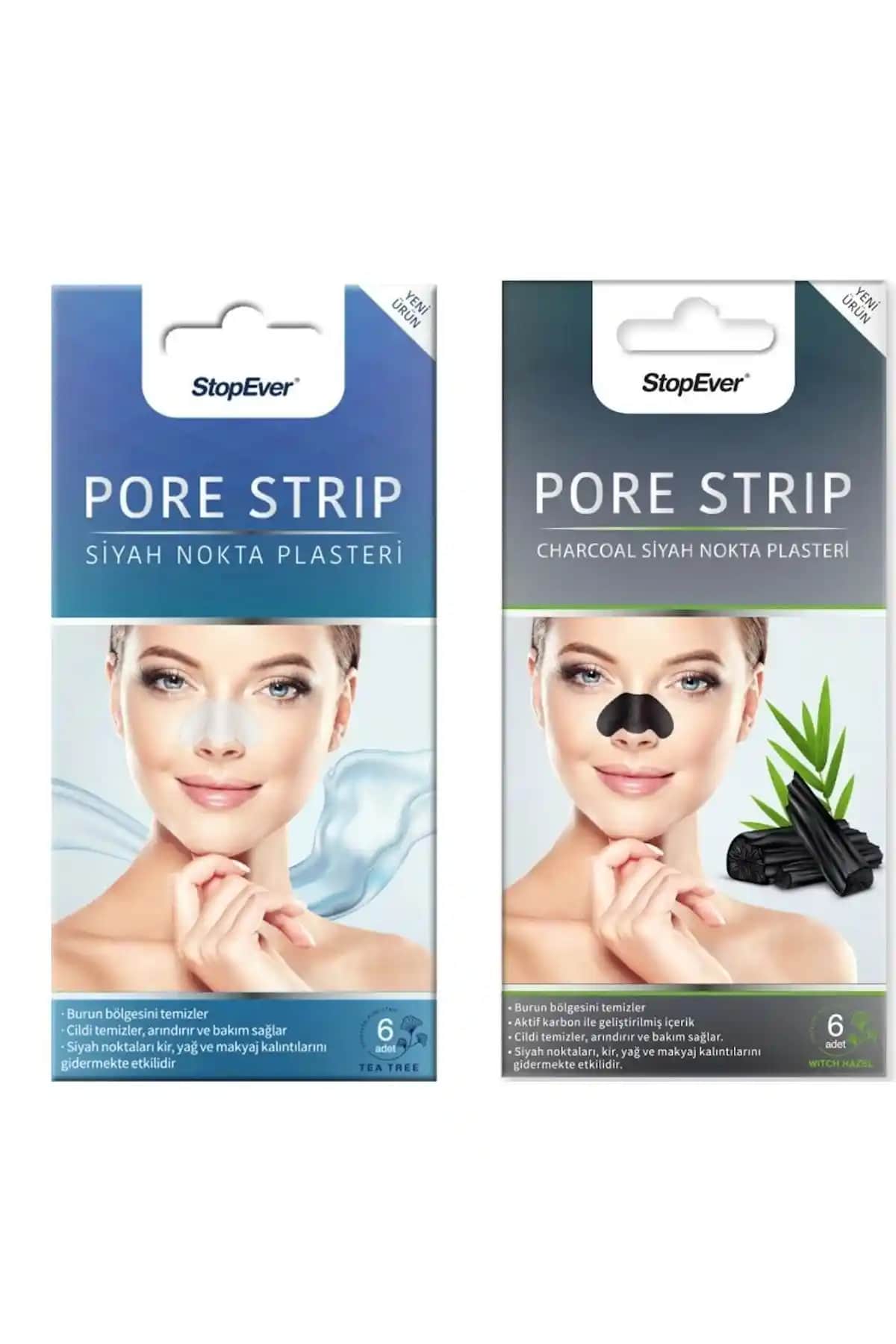 StopEver Siyah Nokta Plasteri Burun Temizleme Bantları Çay Ağacı Yağı İçerir