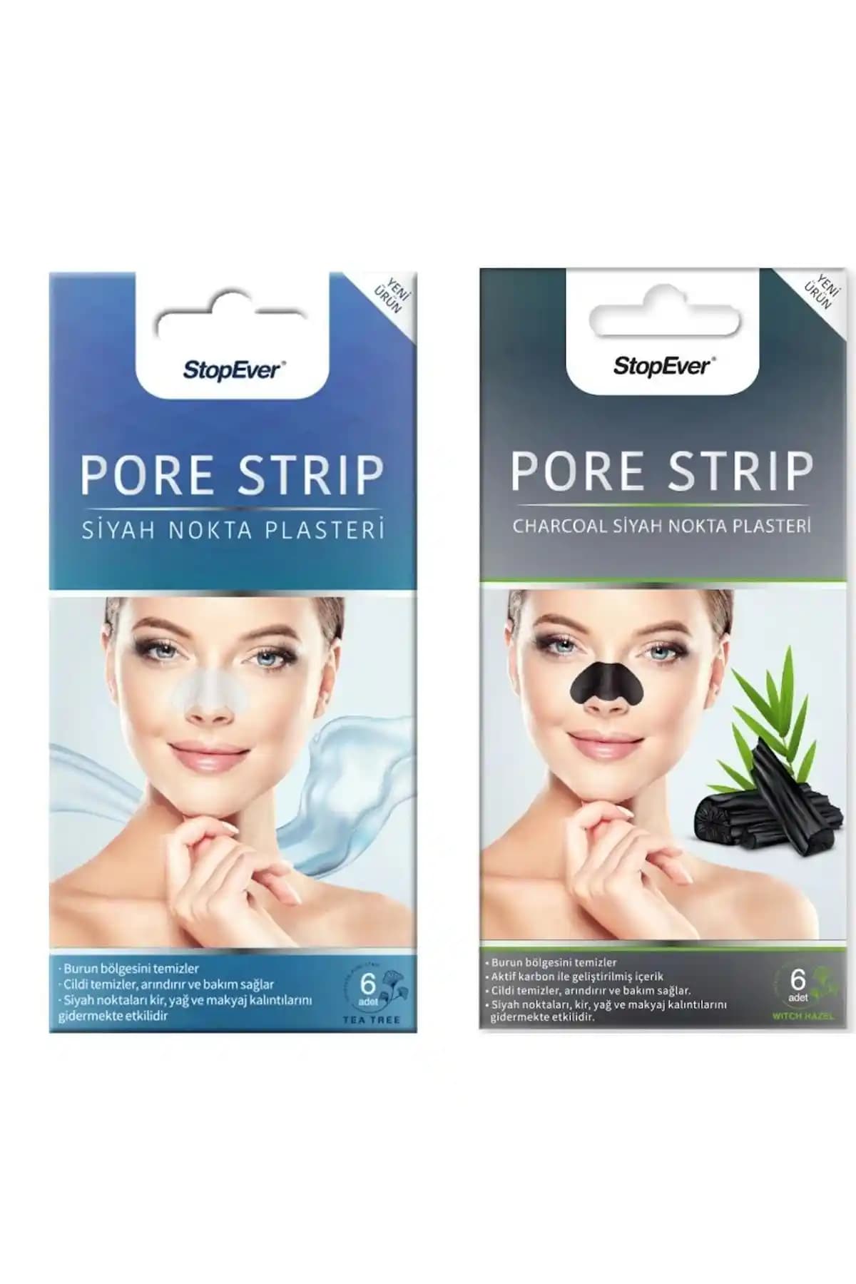 StopEver Siyah Nokta Plasteri Burun Temizleme Bantları Çay Ağacı Yağı İçerir