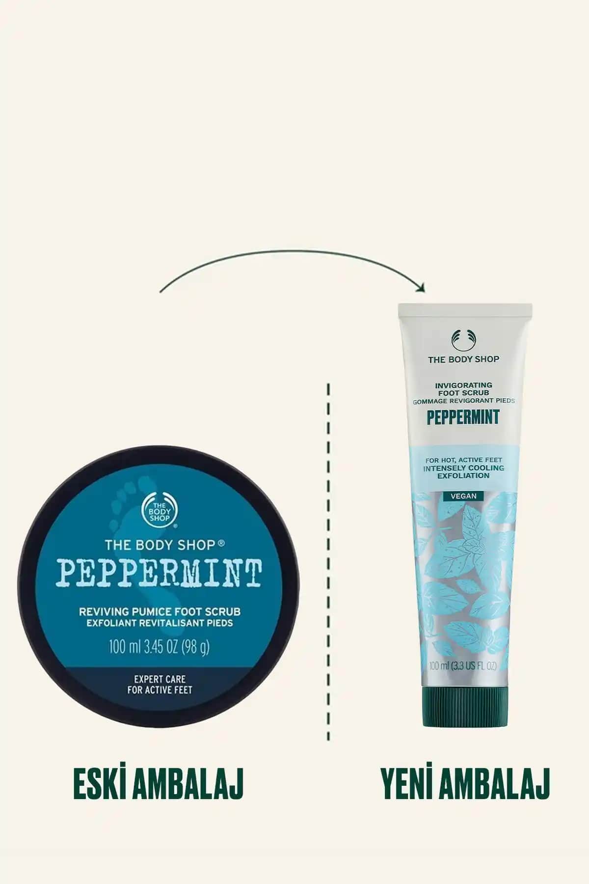 The Body Shop Peppermint Arındırıcı Ayak Peelingi Doğal ve Vegan İçeriğiyle Ferahlatıcı Bakım